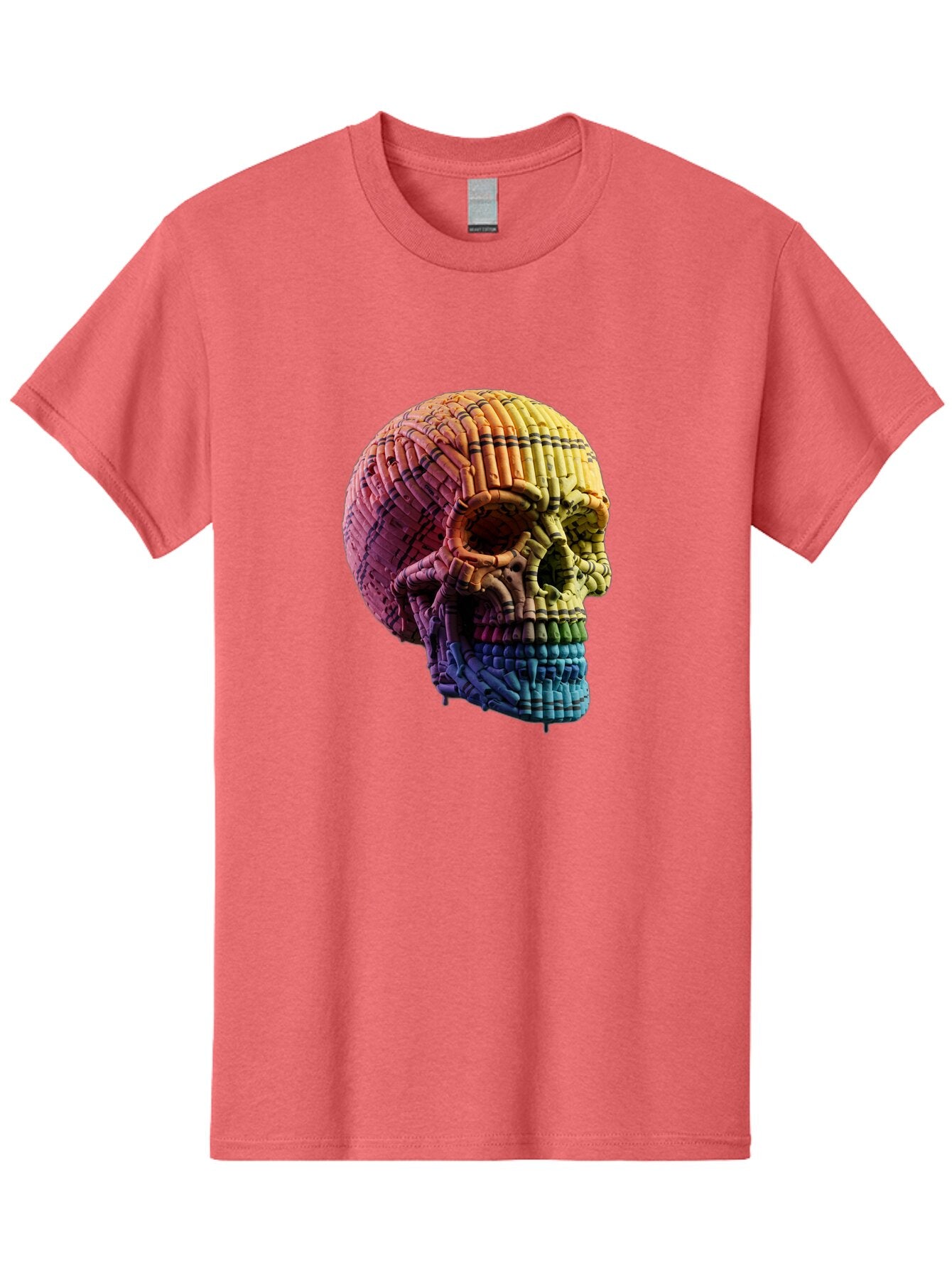 Rainbow-Skull Men'S Graphic Tee, 100% Cotton, Comfortable Casual Summer Wear, Machine Washable, Vintage Camera, Old Camera, Antique Camera, Black Camera, Classic Photography, Photography Equipment, Nostalgic Device, Film Camera, Camera Art Bap909
