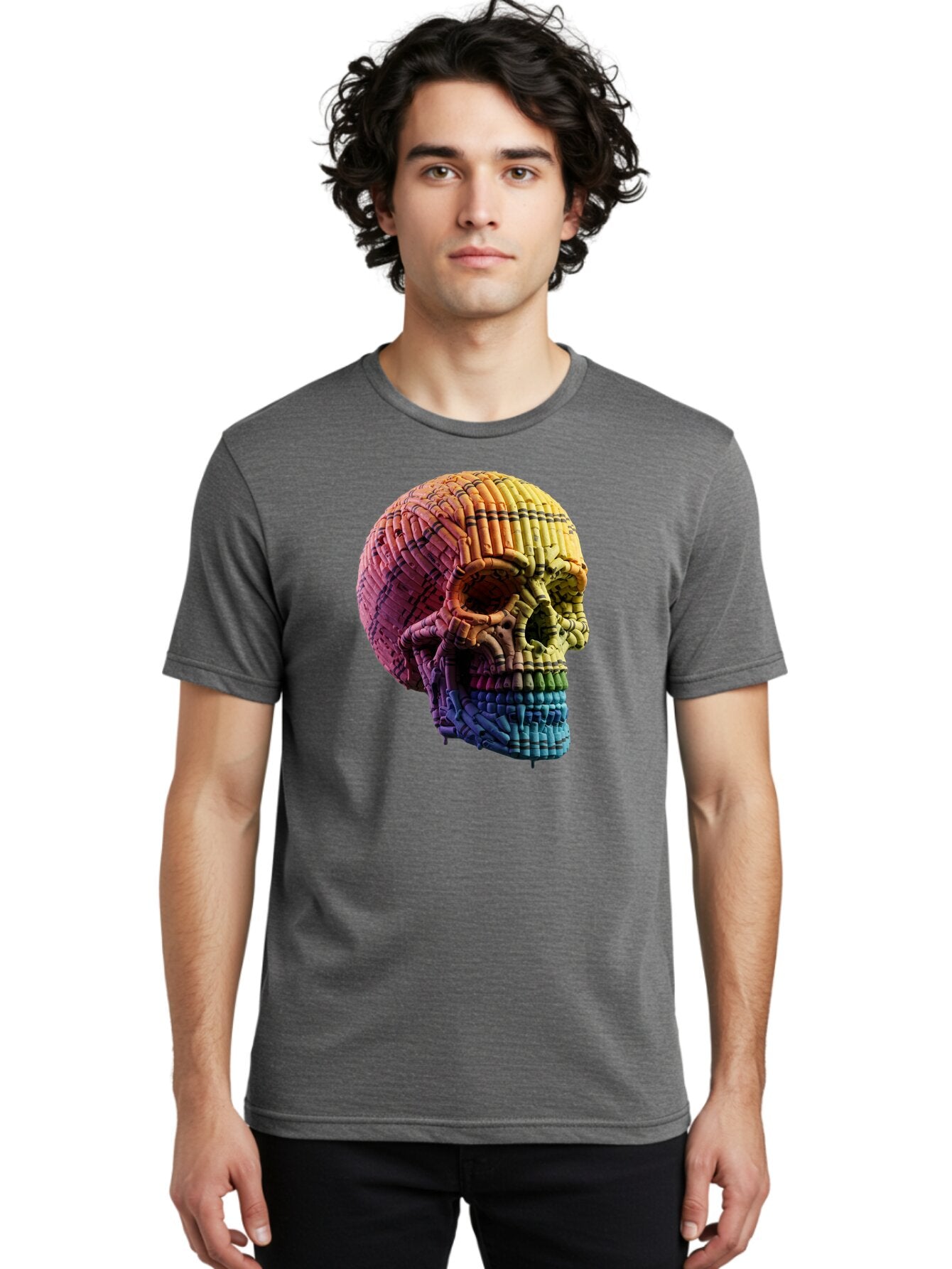 Rainbow-Skull Men'S Graphic Tee, 100% Cotton, Comfortable Casual Summer Wear, Machine Washable, Vintage Camera, Old Camera, Antique Camera, Black Camera, Classic Photography, Photography Equipment, Nostalgic Device, Film Camera, Camera Art Bap909 20