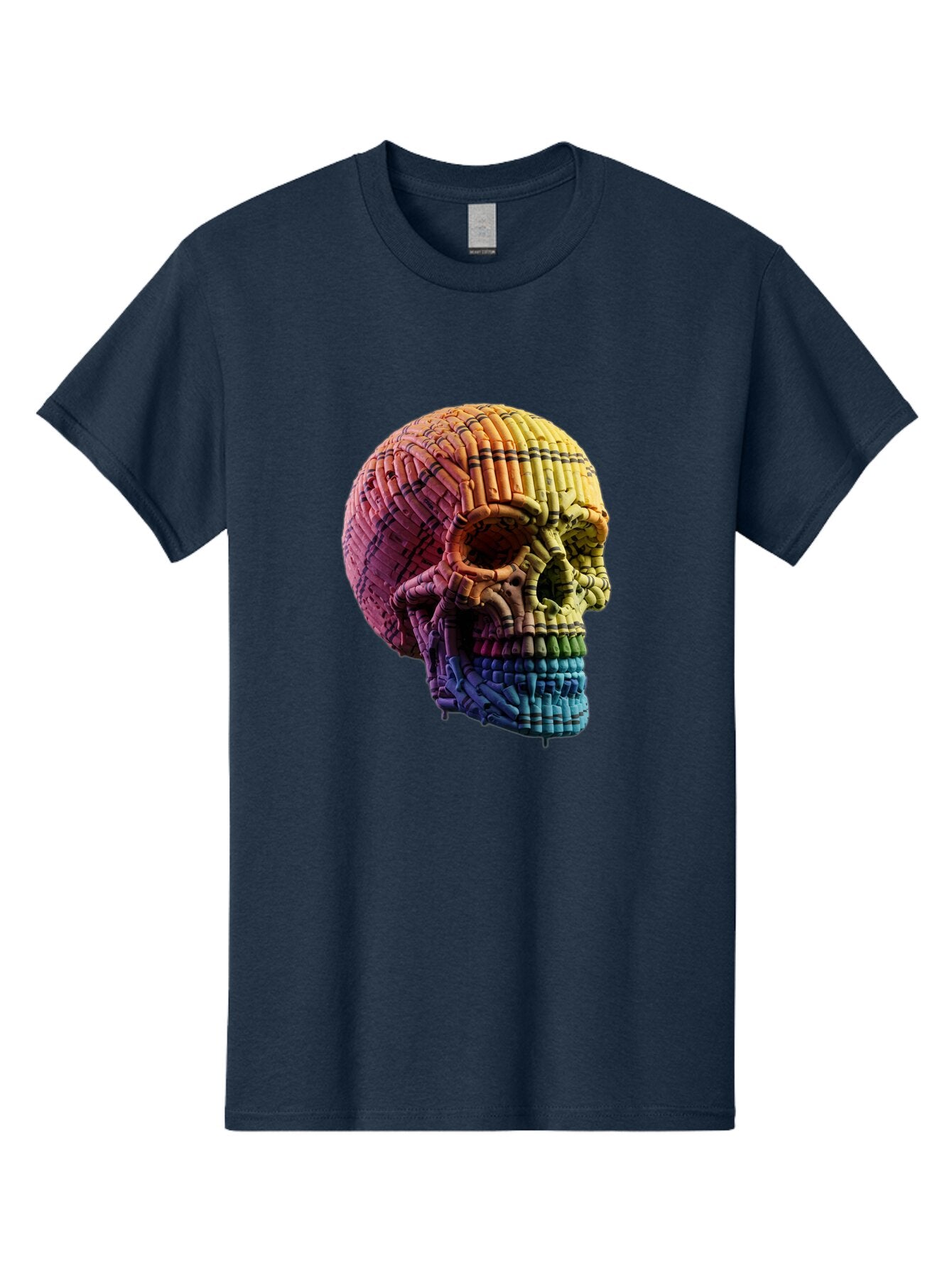 Rainbow-Skull Men'S Graphic Tee, 100% Cotton, Comfortable Casual Summer Wear, Machine Washable, Vintage Camera, Old Camera, Antique Camera, Black Camera, Classic Photography, Photography Equipment, Nostalgic Device, Film Camera, Camera Art Bap909 3