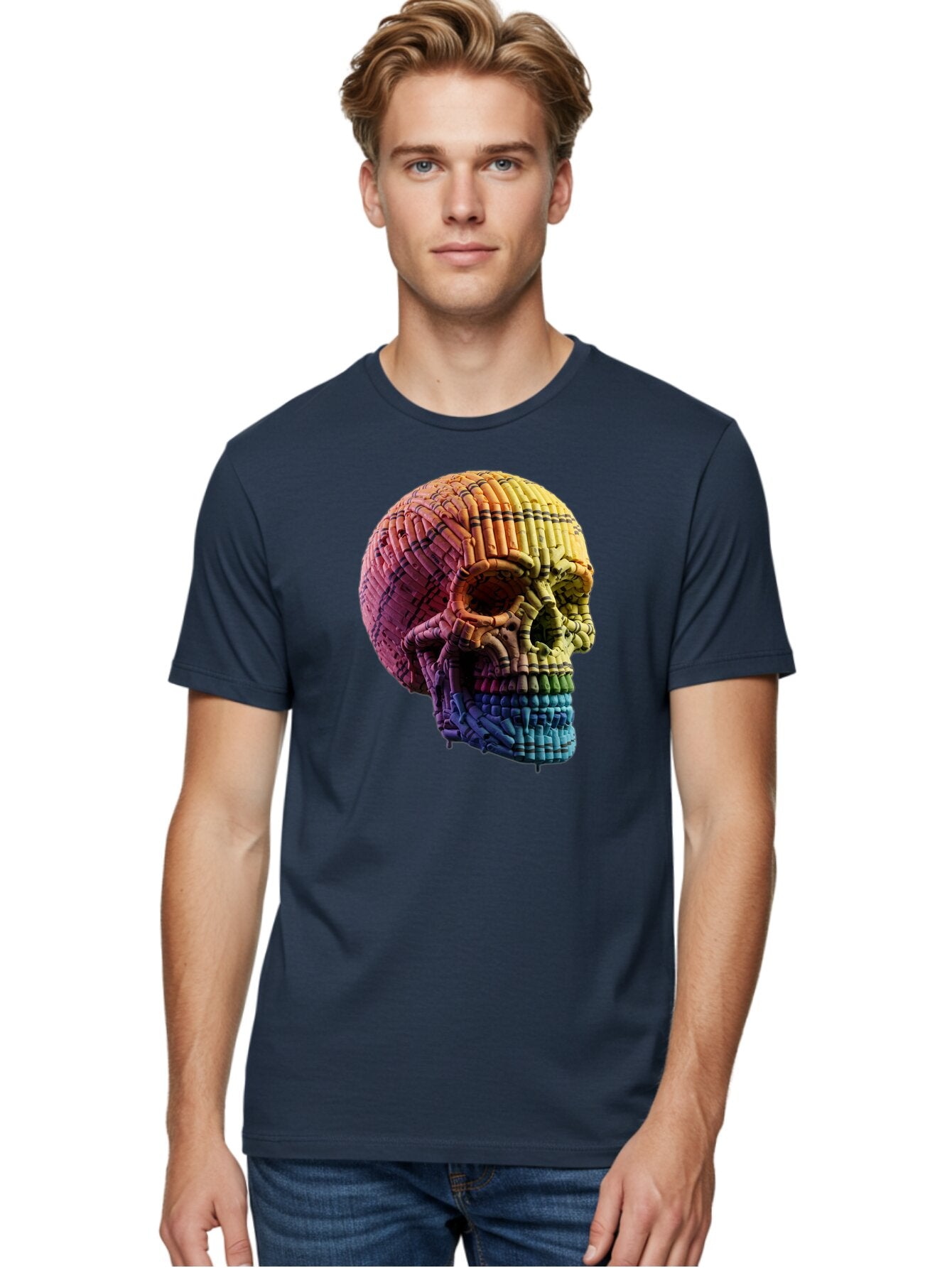 Rainbow-Skull Men'S Graphic Tee, 100% Cotton, Comfortable Casual Summer Wear, Machine Washable, Vintage Camera, Old Camera, Antique Camera, Black Camera, Classic Photography, Photography Equipment, Nostalgic Device, Film Camera, Camera Art Bap909 22