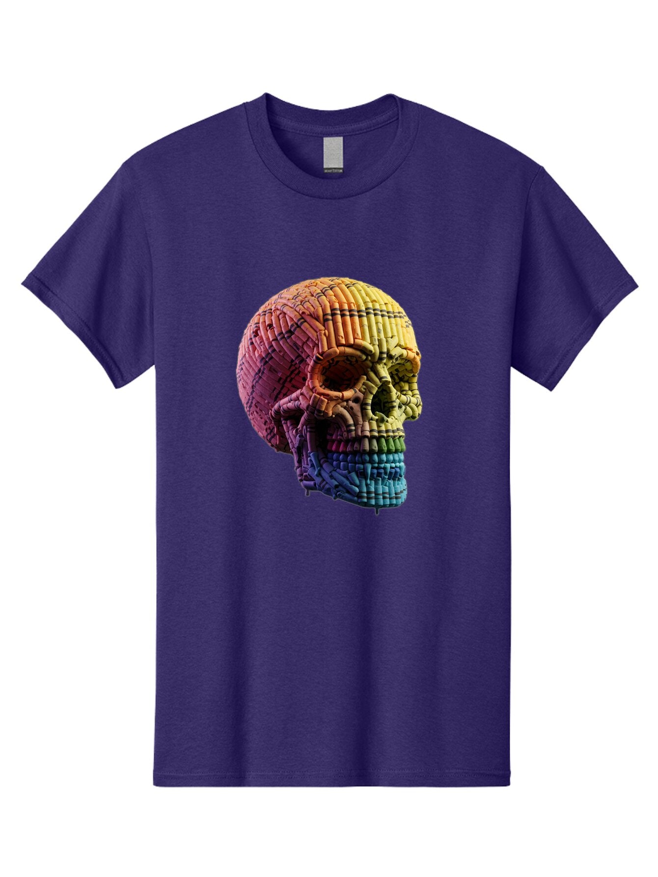 Rainbow-Skull Men'S Graphic Tee, 100% Cotton, Comfortable Casual Summer Wear, Machine Washable, Vintage Camera, Old Camera, Antique Camera, Black Camera, Classic Photography, Photography Equipment, Nostalgic Device, Film Camera, Camera Art Bap909 5