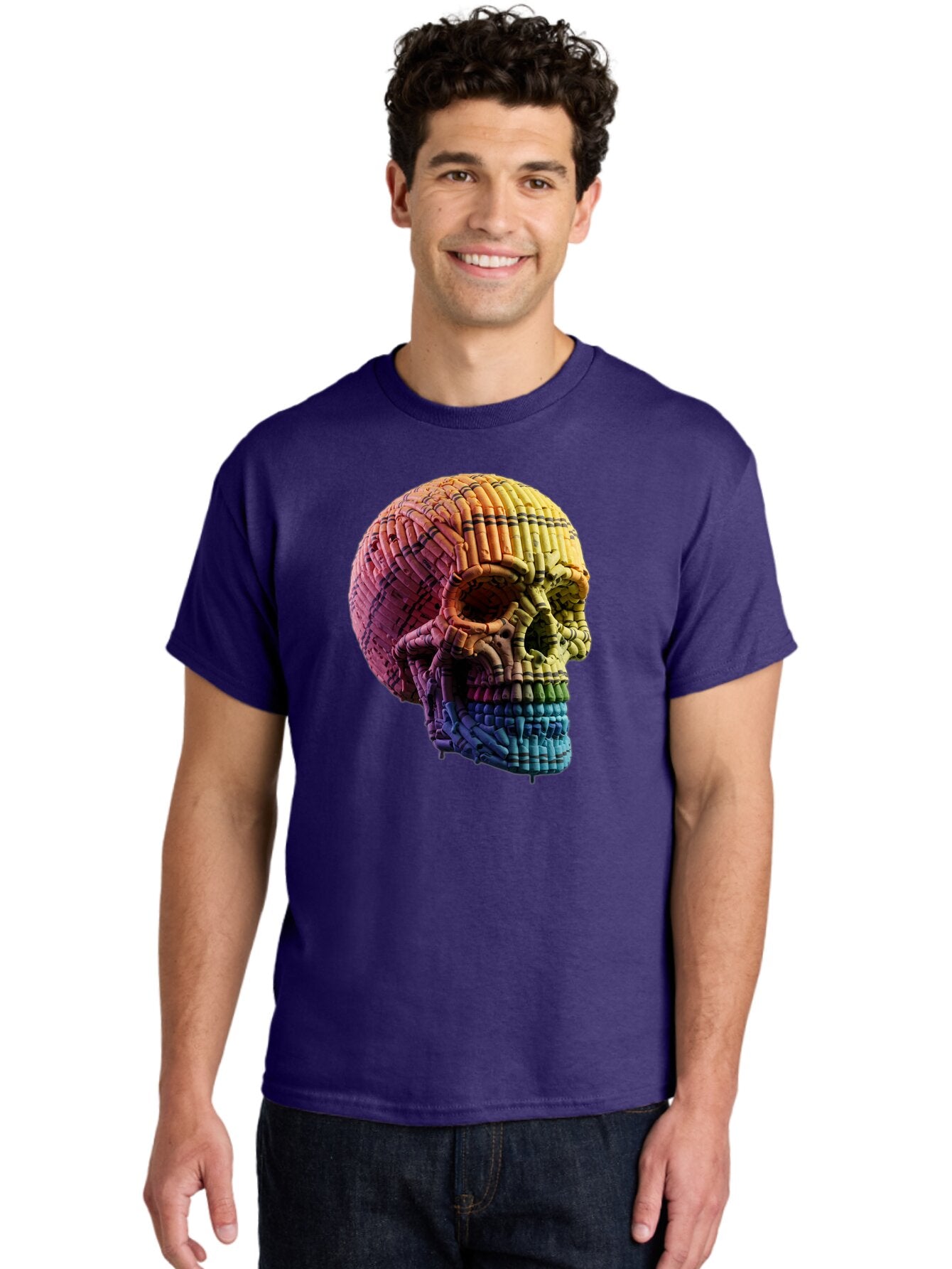 Rainbow-Skull Men'S Graphic Tee, 100% Cotton, Comfortable Casual Summer Wear, Machine Washable, Vintage Camera, Old Camera, Antique Camera, Black Camera, Classic Photography, Photography Equipment, Nostalgic Device, Film Camera, Camera Art Bap909 23