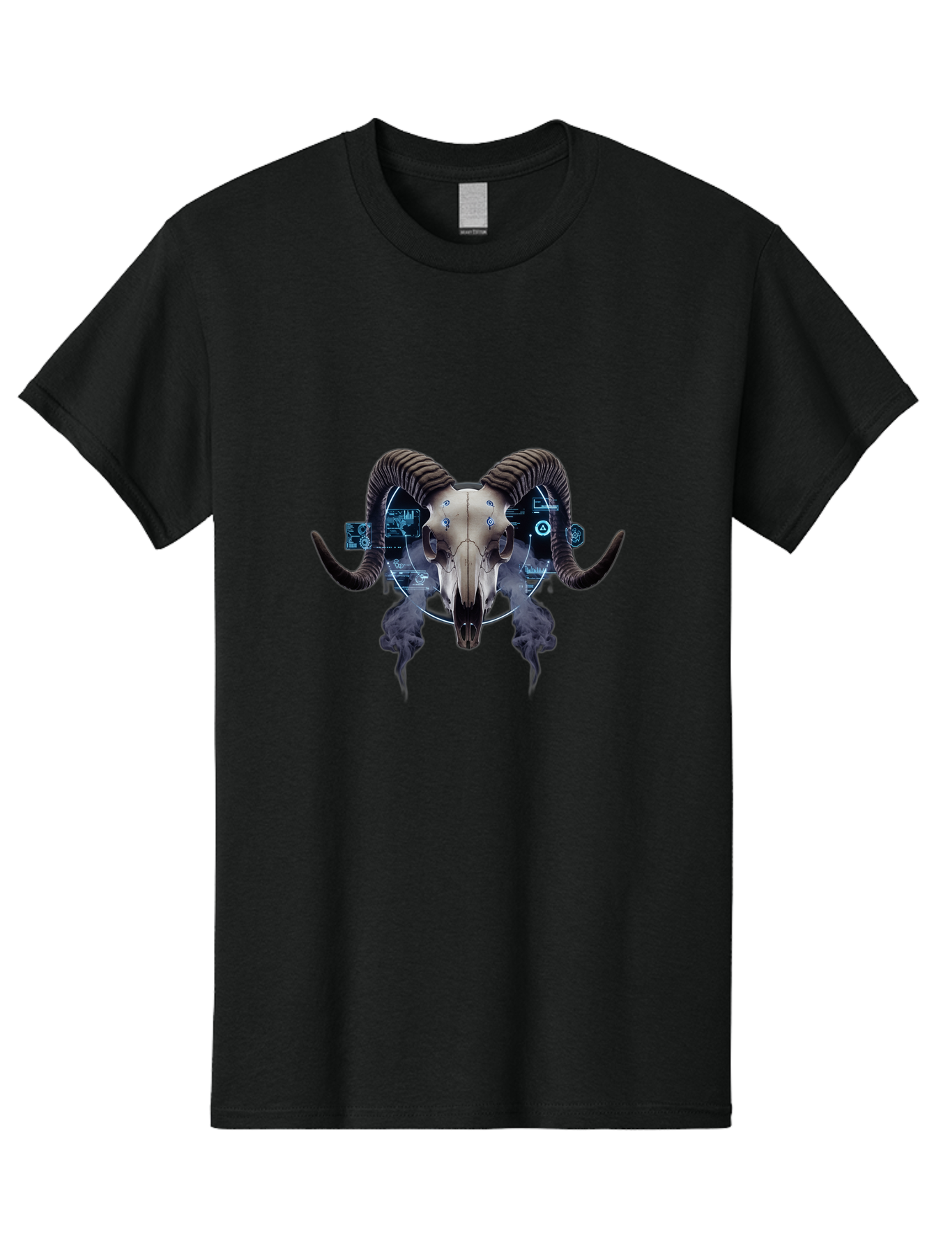 Ram-Skull-1 Men'S Graphic Tee, 100% Cotton, Comfortable Casual Summer Wear, Machine Washable, Vintage Camera, Old Camera, Antique Camera, Black Camera, Classic Photography, Photography Equipment, Nostalgic Device, Film Camera, Camera Art Bap910