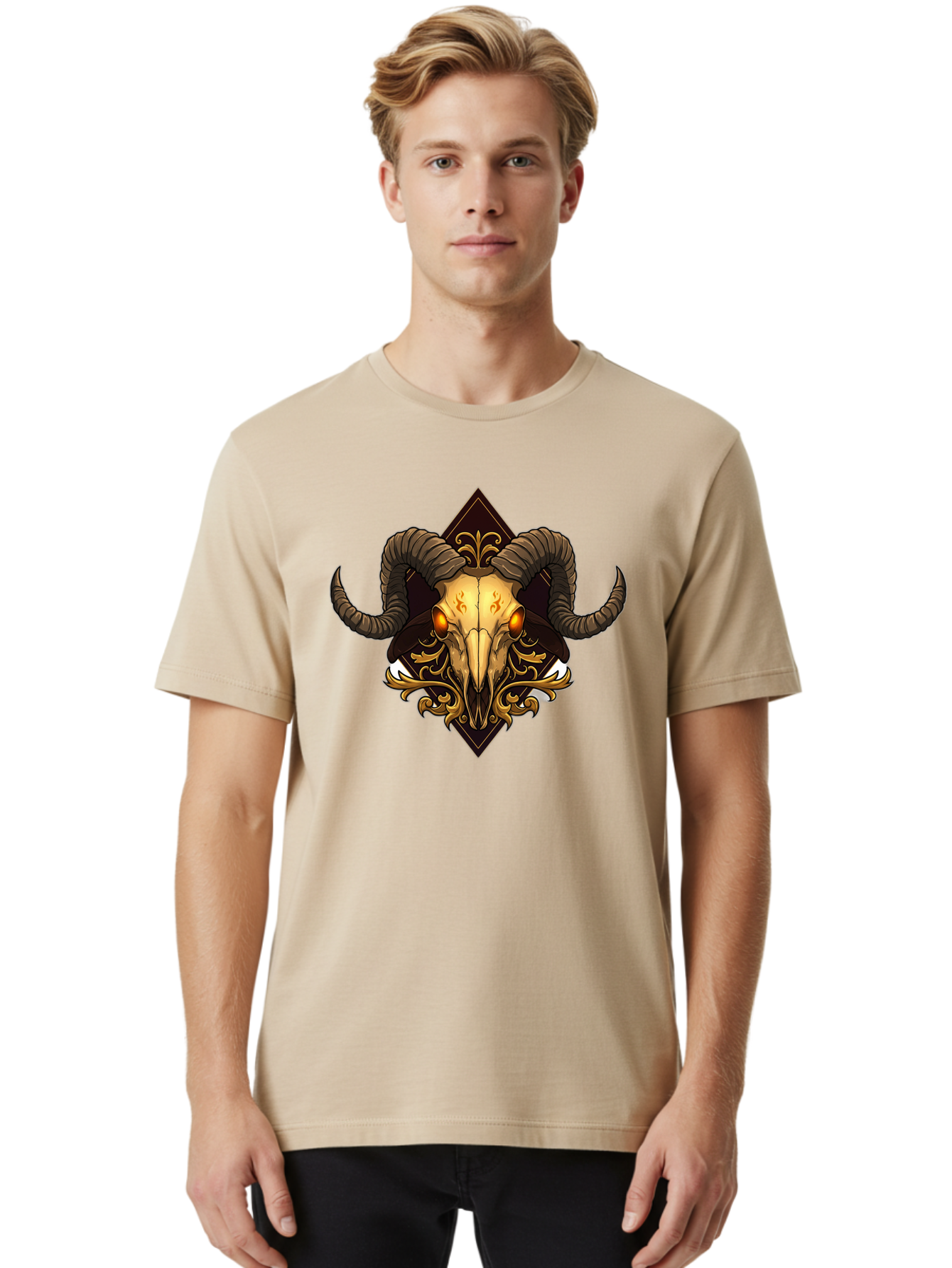 Ram-Skull-10 Men'S Graphic Tee, 100% Cotton, Comfortable Casual Summer Wear, Machine Washable, Vintage Camera, Old Camera, Antique Camera, Black Camera, Classic Photography, Photography Equipment, Nostalgic Device, Film Camera, Camera Art Bap911 19