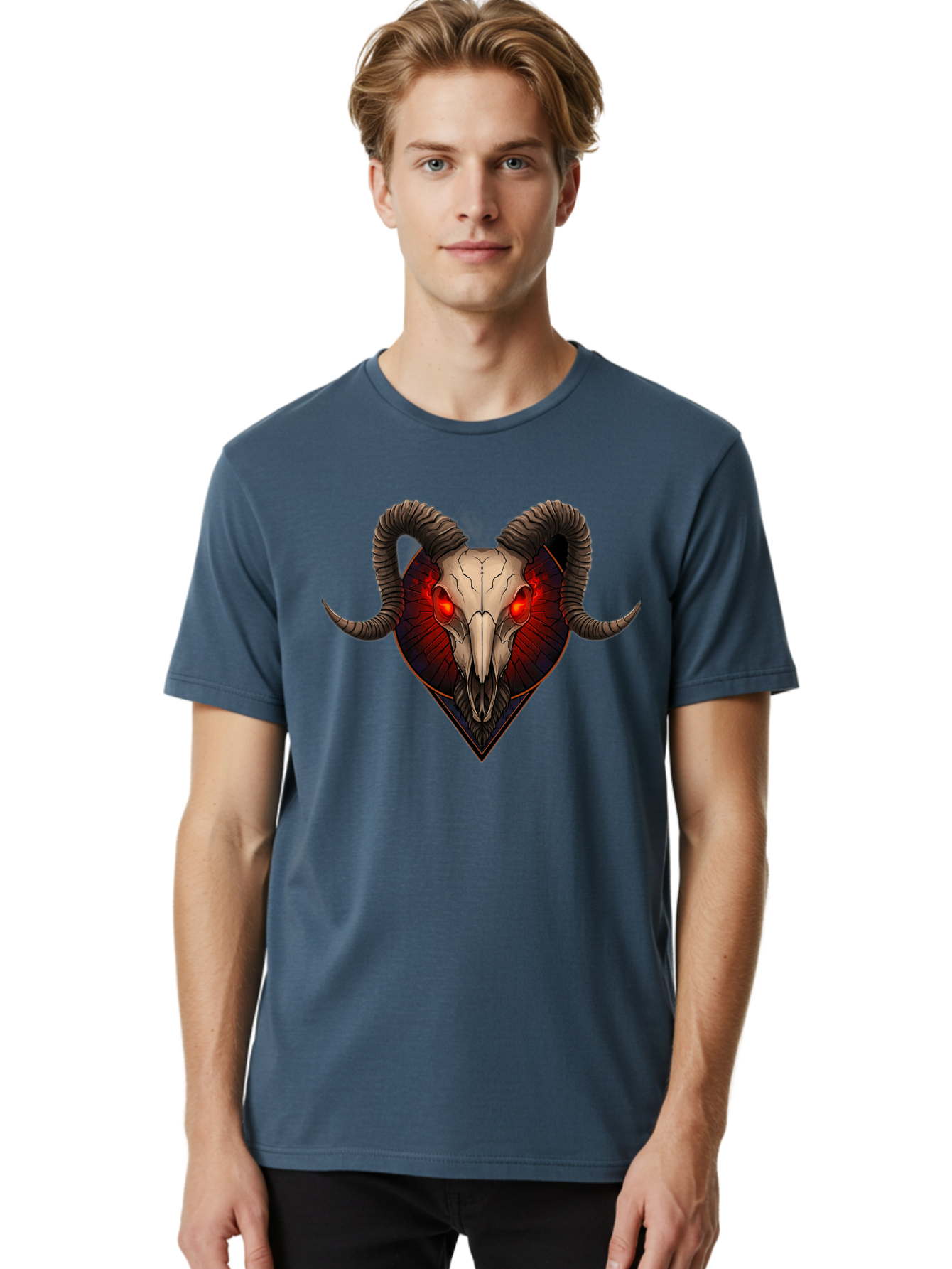 Ram-Skull-2 Men'S Graphic Tee, 100% Cotton, Comfortable Casual Summer Wear, Machine Washable, Vintage Camera, Old Camera, Antique Camera, Black Camera, Classic Photography, Photography Equipment, Nostalgic Device, Film Camera, Camera Art Bap914 27