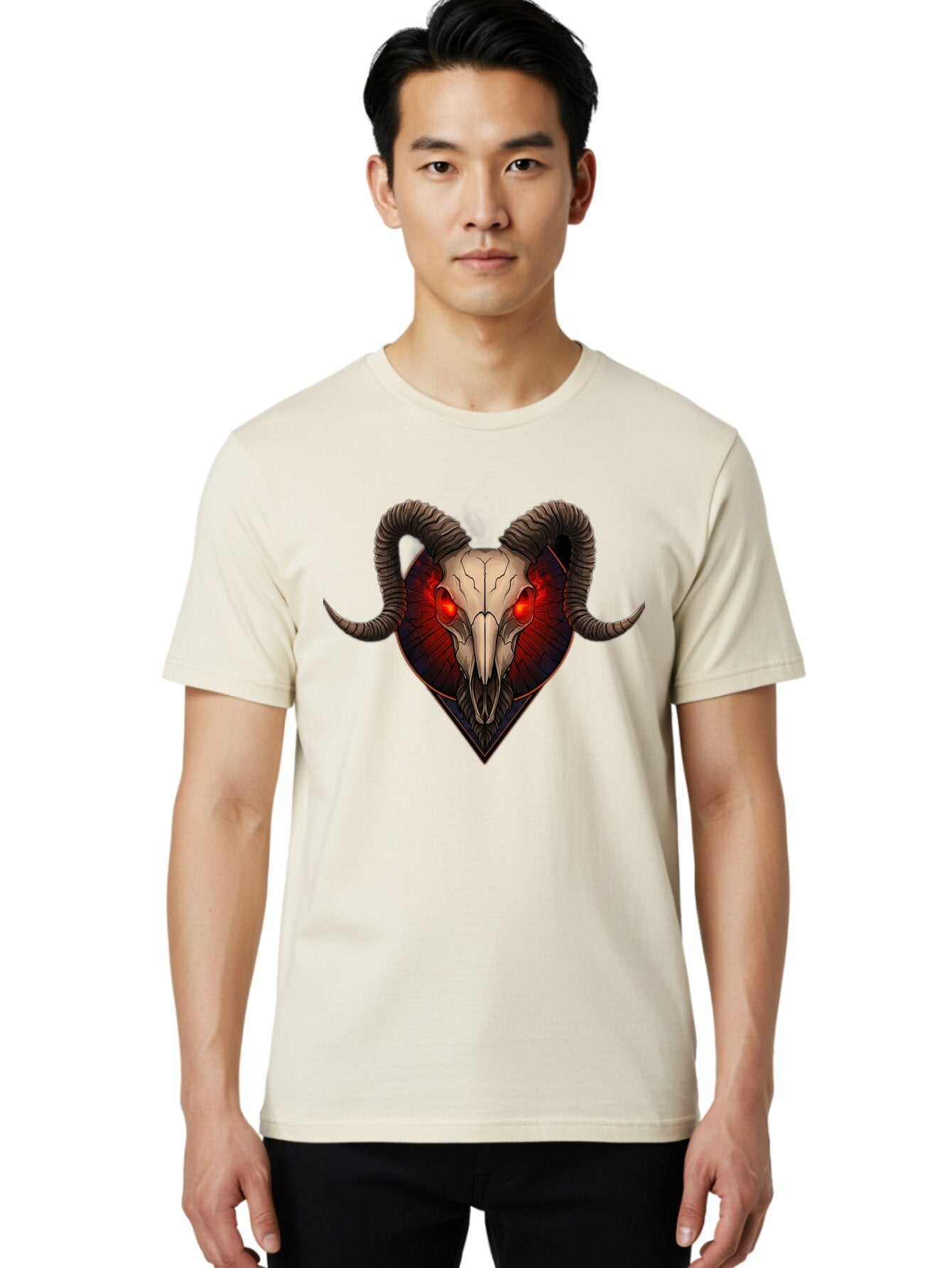 Ram-Skull-2 Men'S Graphic Tee, 100% Cotton, Comfortable Casual Summer Wear, Machine Washable, Vintage Camera, Old Camera, Antique Camera, Black Camera, Classic Photography, Photography Equipment, Nostalgic Device, Film Camera, Camera Art Bap914 23