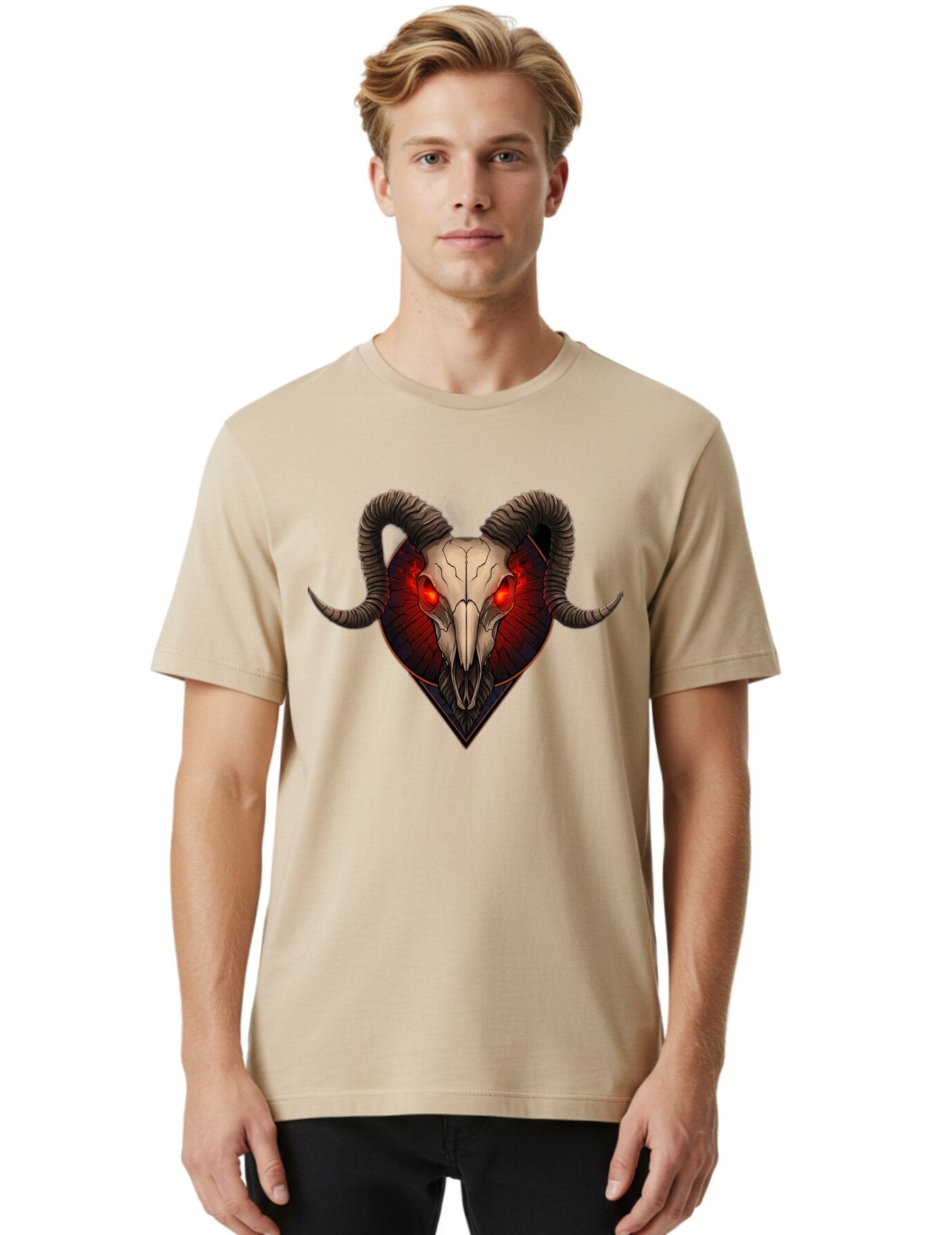 Ram-Skull-2 Men'S Graphic Tee, 100% Cotton, Comfortable Casual Summer Wear, Machine Washable, Vintage Camera, Old Camera, Antique Camera, Black Camera, Classic Photography, Photography Equipment, Nostalgic Device, Film Camera, Camera Art Bap914 16