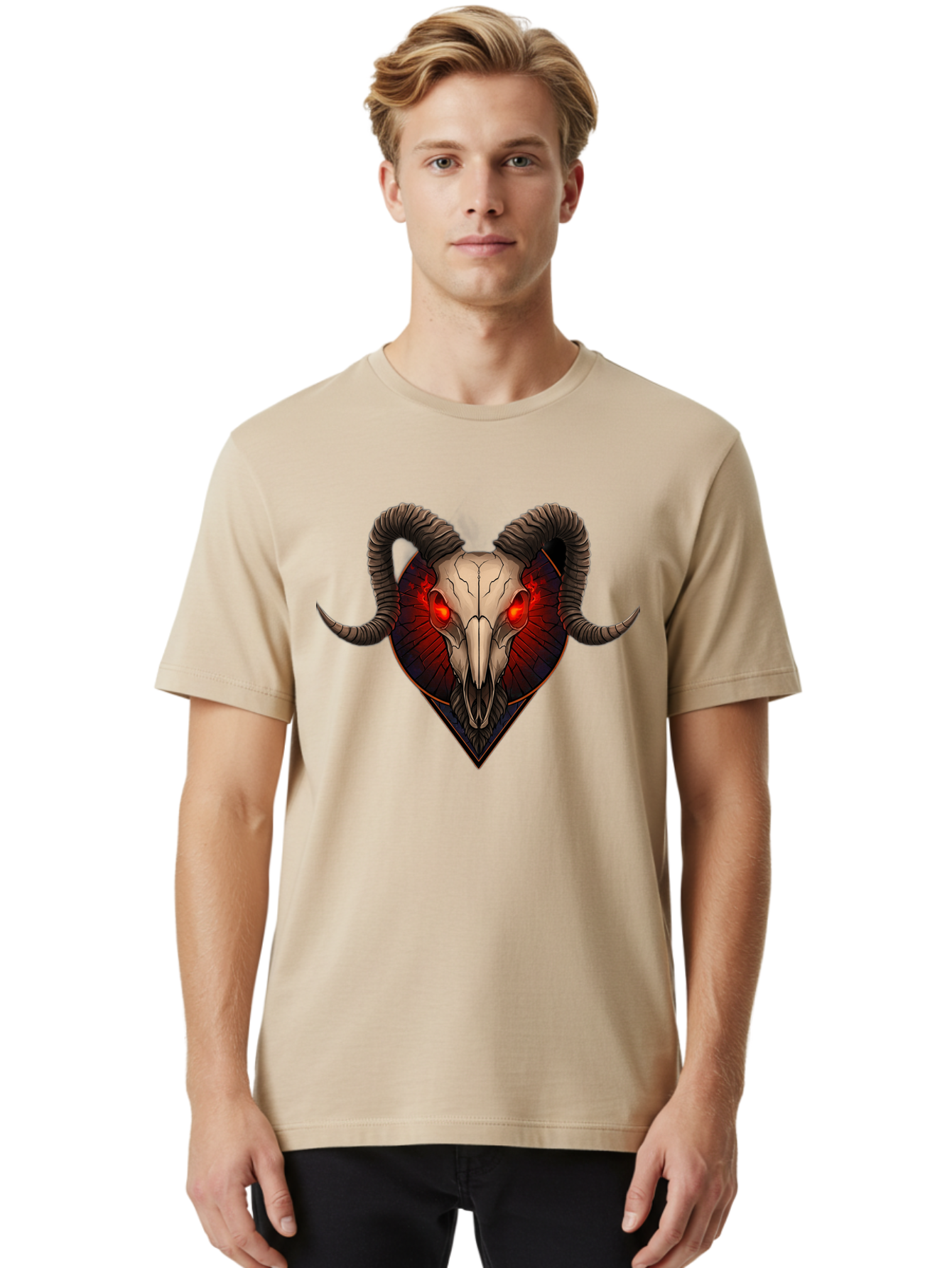 Ram-Skull-2 Men'S Graphic Tee, 100% Cotton, Comfortable Casual Summer Wear, Machine Washable, Vintage Camera, Old Camera, Antique Camera, Black Camera, Classic Photography, Photography Equipment, Nostalgic Device, Film Camera, Camera Art Bap914 17