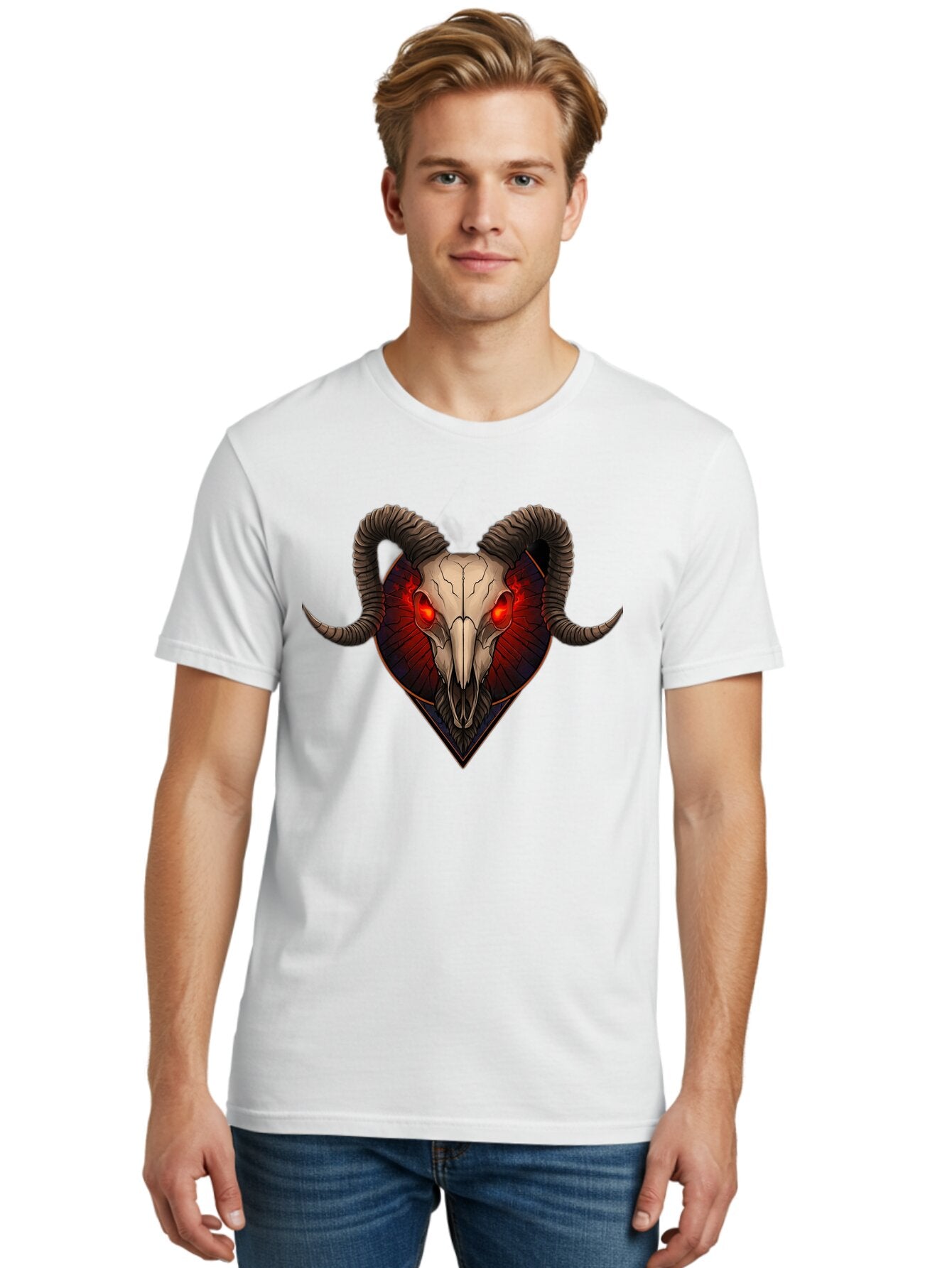 Ram-Skull-2 Men'S Graphic Tee, 100% Cotton, Comfortable Casual Summer Wear, Machine Washable, Vintage Camera, Old Camera, Antique Camera, Black Camera, Classic Photography, Photography Equipment, Nostalgic Device, Film Camera, Camera Art Bap914 30
