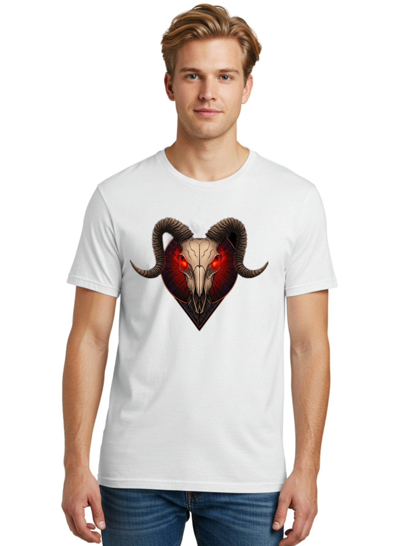 Ram-Skull-2 Men'S Graphic Tee, 100% Cotton, Comfortable Casual Summer Wear, Machine Washable, Vintage Camera, Old Camera, Antique Camera, Black Camera, Classic Photography, Photography Equipment, Nostalgic Device, Film Camera, Camera Art Bap914 25