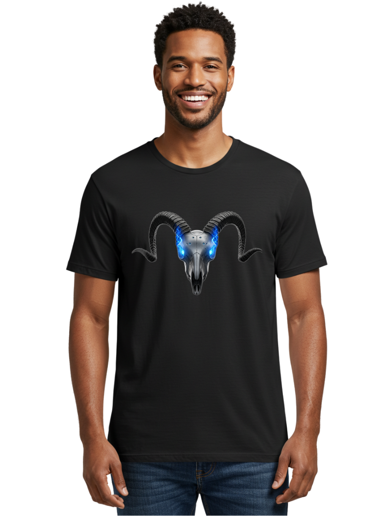Ram-Skull-5 Men'S Graphic Tee, 100% Cotton, Comfortable Casual Summer Wear, Machine Washable, Vintage Camera, Old Camera, Antique Camera, Black Camera, Classic Photography, Photography Equipment, Nostalgic Device, Film Camera, Camera Art Bap917 19