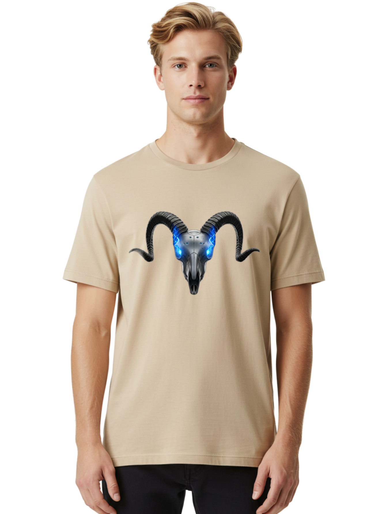Ram-Skull-5 Men'S Graphic Tee, 100% Cotton, Comfortable Casual Summer Wear, Machine Washable, Vintage Camera, Old Camera, Antique Camera, Black Camera, Classic Photography, Photography Equipment, Nostalgic Device, Film Camera, Camera Art Bap917 18