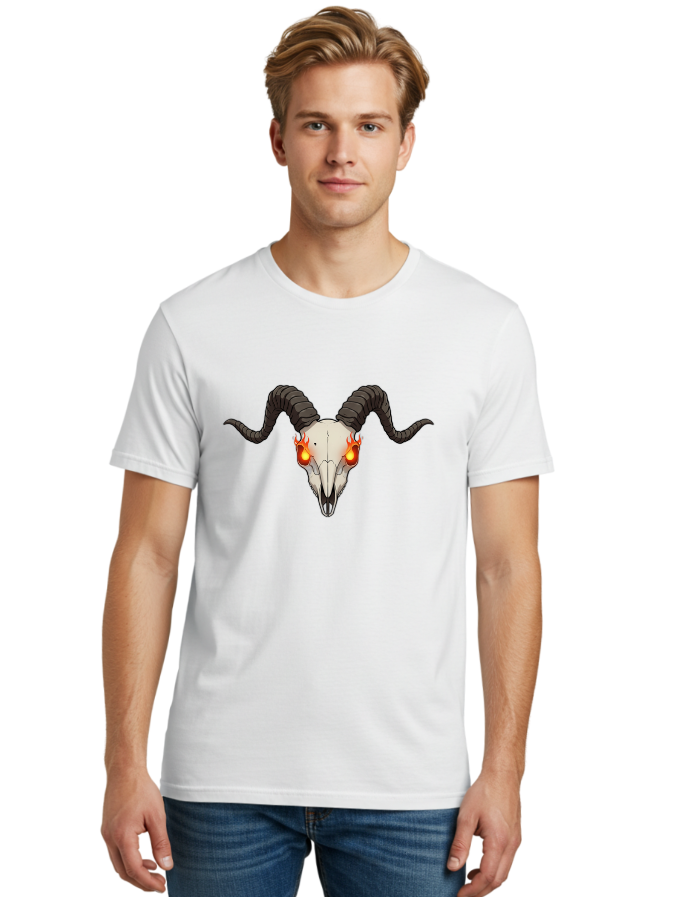 Ram-Skull-8 Men'S Graphic Tee, 100% Cotton, Comfortable Casual Summer Wear, Machine Washable, Vintage Camera, Old Camera, Antique Camera, Black Camera, Classic Photography, Photography Equipment, Nostalgic Device, Film Camera, Camera Art Bap920 24