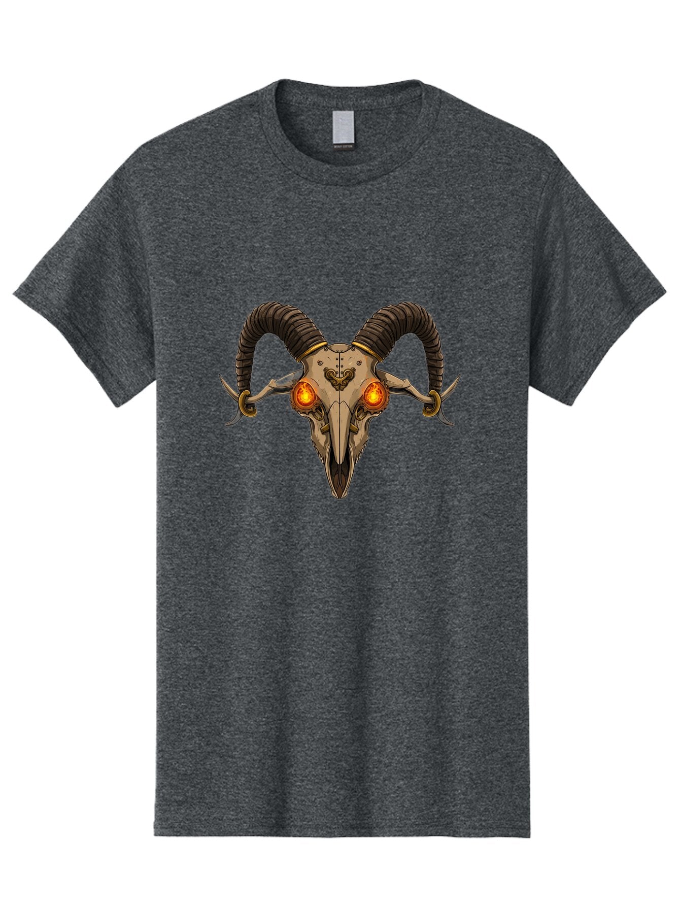 Ram-Skull-9 Men'S Graphic Tee, 100% Cotton, Comfortable Casual Summer Wear, Machine Washable, Vintage Camera, Old Camera, Antique Camera, Black Camera, Classic Photography, Photography Equipment, Nostalgic Device, Film Camera, Camera Art Bap921