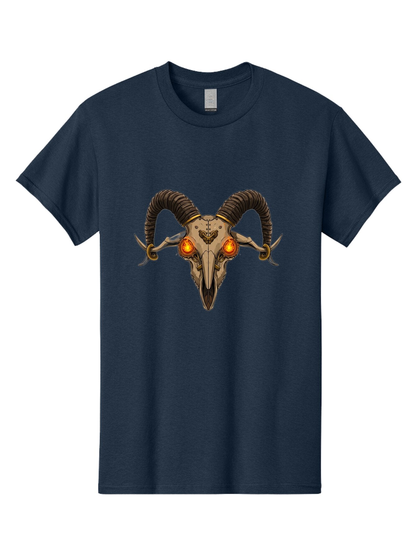 Ram-Skull-9 Men'S Graphic Tee, 100% Cotton, Comfortable Casual Summer Wear, Machine Washable, Vintage Camera, Old Camera, Antique Camera, Black Camera, Classic Photography, Photography Equipment, Nostalgic Device, Film Camera, Camera Art Bap921
