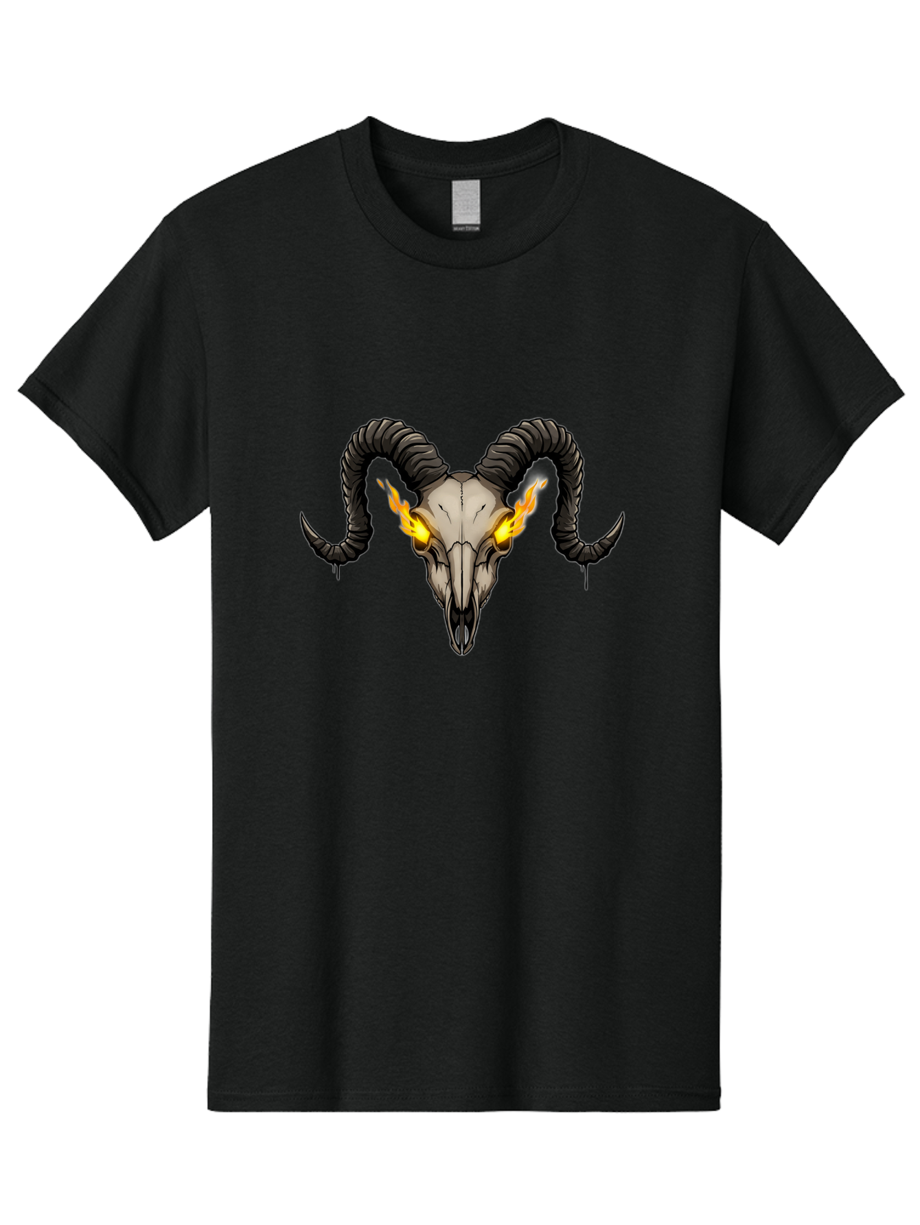 Ram-Skull-With-Flames Men'S Graphic Tee, 100% Cotton, Comfortable Casual Summer Wear, Machine Washable, Vintage Camera, Old Camera, Antique Camera, Black Camera, Classic Photography, Photography Equipment, Nostalgic Device, Film Camera, Bap922 13