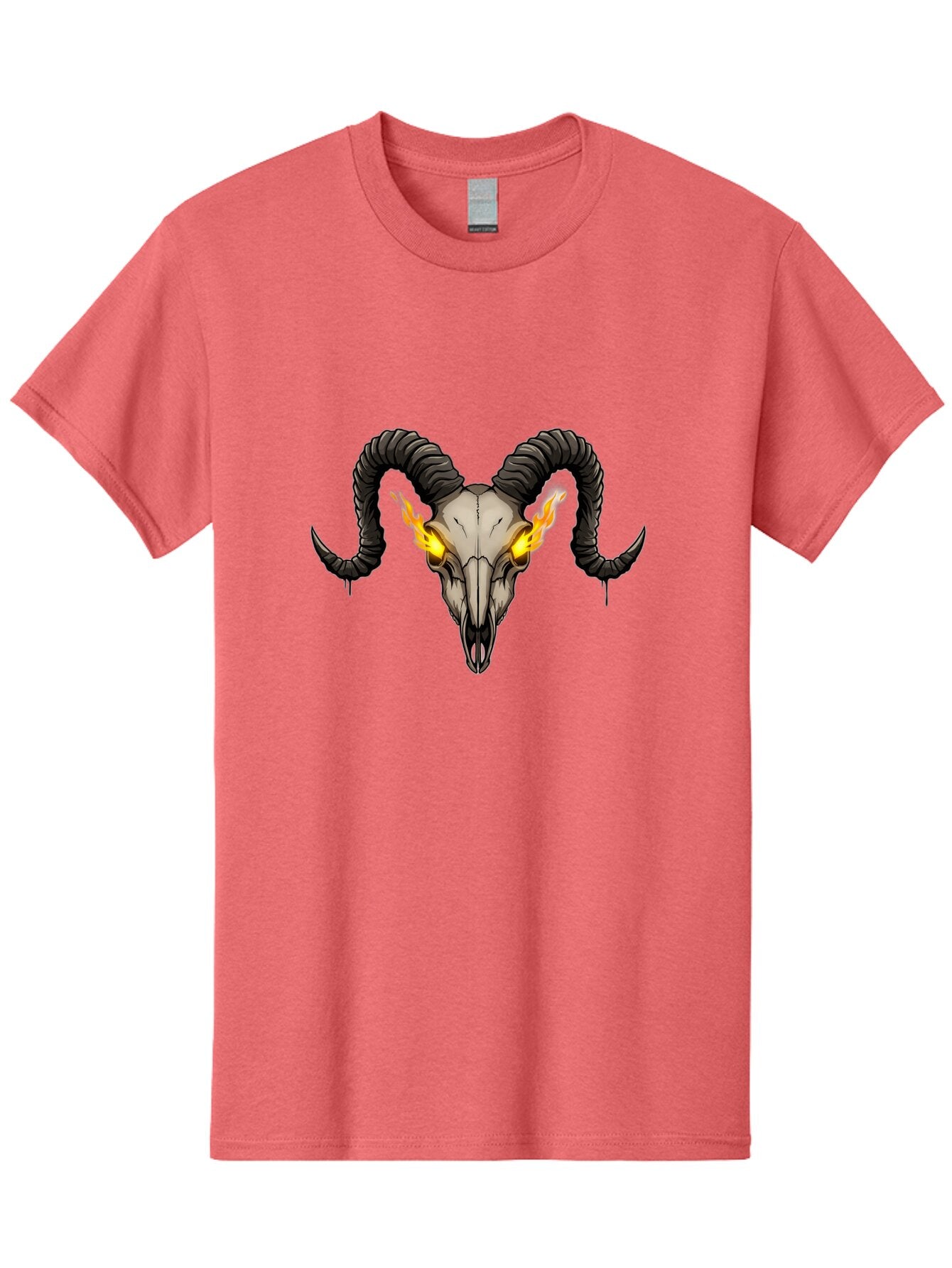 Ram-Skull-With-Flames Men'S Graphic Tee, 100% Cotton, Comfortable Casual Summer Wear, Machine Washable, Vintage Camera, Old Camera, Antique Camera, Black Camera, Classic Photography, Photography Equipment, Nostalgic Device, Film Camera, Bap922 8