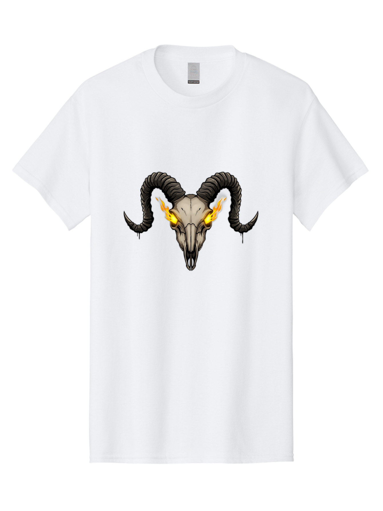 Ram-Skull-With-Flames Men'S Graphic Tee, 100% Cotton, Comfortable Casual Summer Wear, Machine Washable, Vintage Camera, Old Camera, Antique Camera, Black Camera, Classic Photography, Photography Equipment, Nostalgic Device, Film Camera, Bap922 12