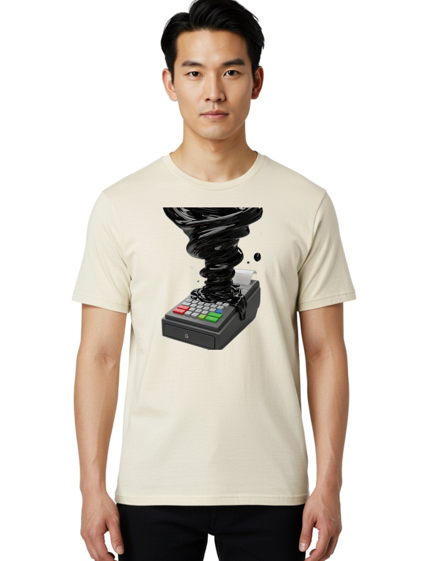 Receipt-Machine Men'S Graphic Tee, 100% Cotton, Comfortable Casual Summer Wear, Machine Washable, Vintage Camera, Old Camera, Antique Camera, Black Camera, Classic Photography, Photography Equipment, Nostalgic Device, Film Camera, Camera Art Bap925 27