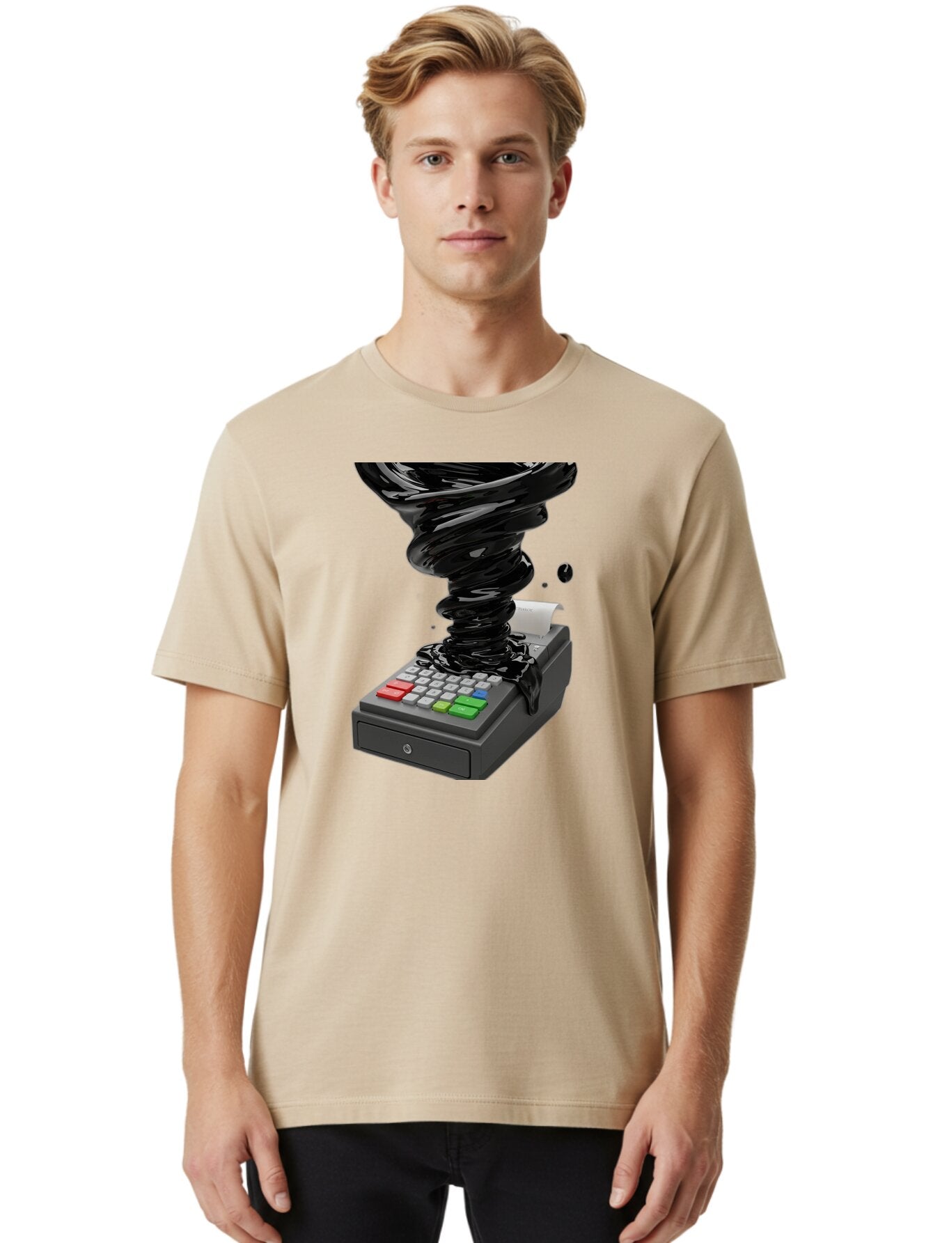 Receipt-Machine Men'S Graphic Tee, 100% Cotton, Comfortable Casual Summer Wear, Machine Washable, Vintage Camera, Old Camera, Antique Camera, Black Camera, Classic Photography, Photography Equipment, Nostalgic Device, Film Camera, Camera Art Bap925 22