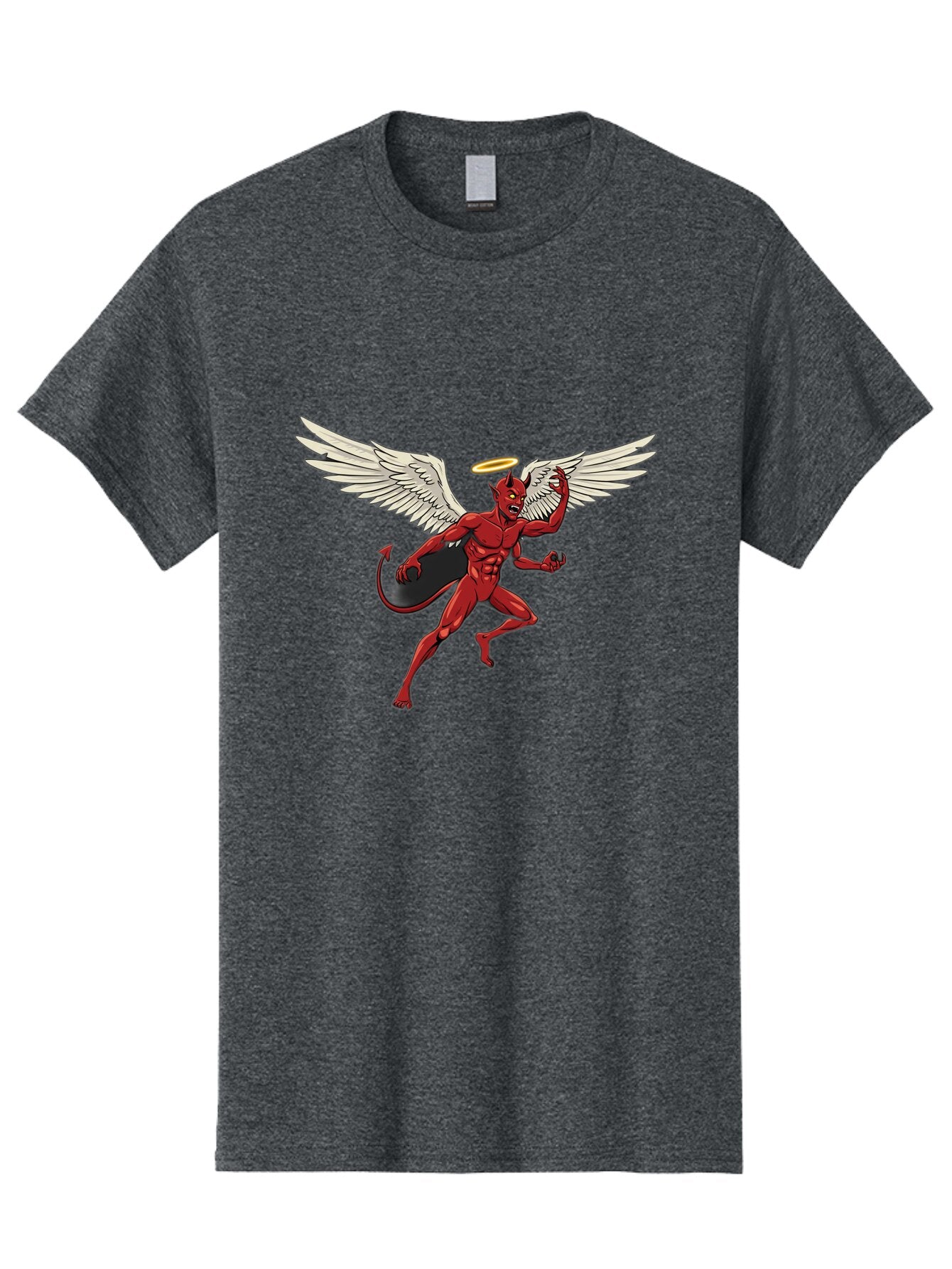 Red-Devil-With-Wings-And-Halo Men'S Graphic Tee, 100% Cotton, Comfortable Casual Summer Wear, Machine Washable, Vintage Camera, Old Camera, Antique Camera, Black Camera, Classic Photography, Photography Equipment, Nostalgic Device, Bap927 9