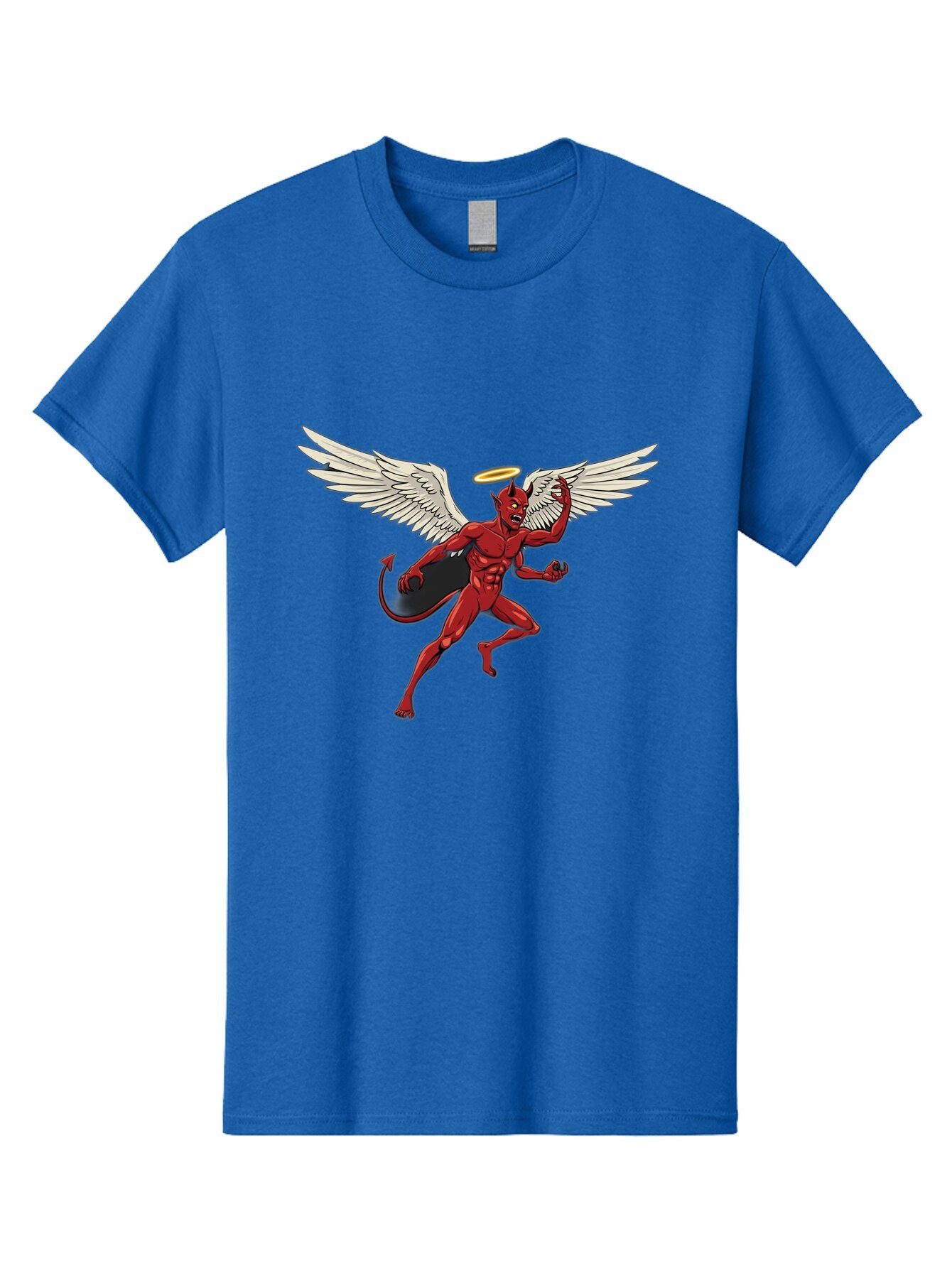 Red-Devil-With-Wings-And-Halo Men'S Graphic Tee, 100% Cotton, Comfortable Casual Summer Wear, Machine Washable, Vintage Camera, Old Camera, Antique Camera, Black Camera, Classic Photography, Photography Equipment, Nostalgic Device, Bap927 7