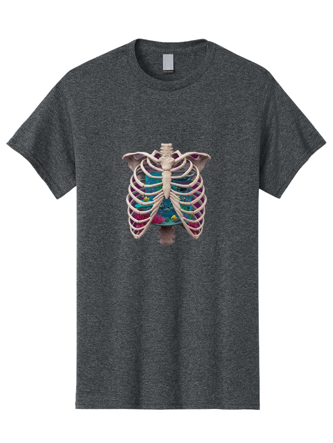 Ribcage-Aquarium-1 Men'S Graphic Tee, 100% Cotton, Comfortable Casual Summer Wear, Machine Washable, Vintage Camera, Old Camera, Antique Camera, Black Camera, Classic Photography, Photography Equipment, Nostalgic Device, Film Camera, Bap935 8
