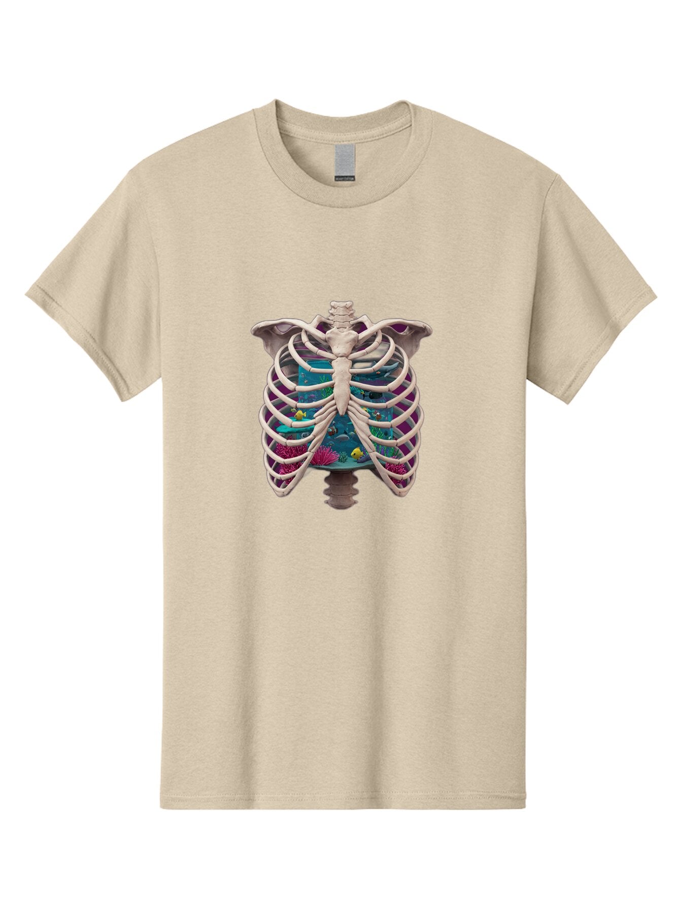Ribcage-Aquarium-1 Men'S Graphic Tee, 100% Cotton, Comfortable Casual Summer Wear, Machine Washable, Vintage Camera, Old Camera, Antique Camera, Black Camera, Classic Photography, Photography Equipment, Nostalgic Device, Film Camera, Bap935 12