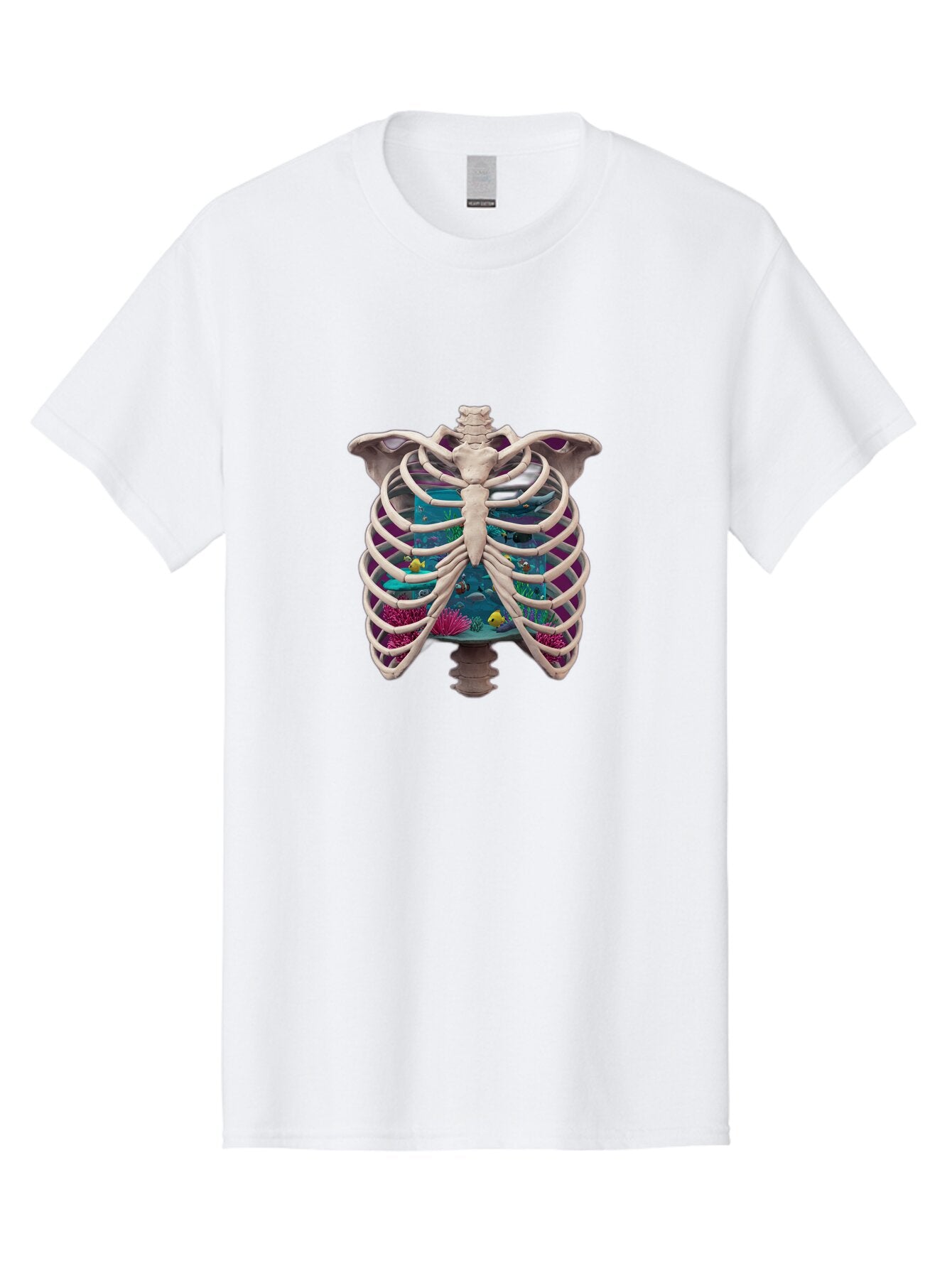 Ribcage-Aquarium-1 Men'S Graphic Tee, 100% Cotton, Comfortable Casual Summer Wear, Machine Washable, Vintage Camera, Old Camera, Antique Camera, Black Camera, Classic Photography, Photography Equipment, Nostalgic Device, Film Camera, Bap935 10