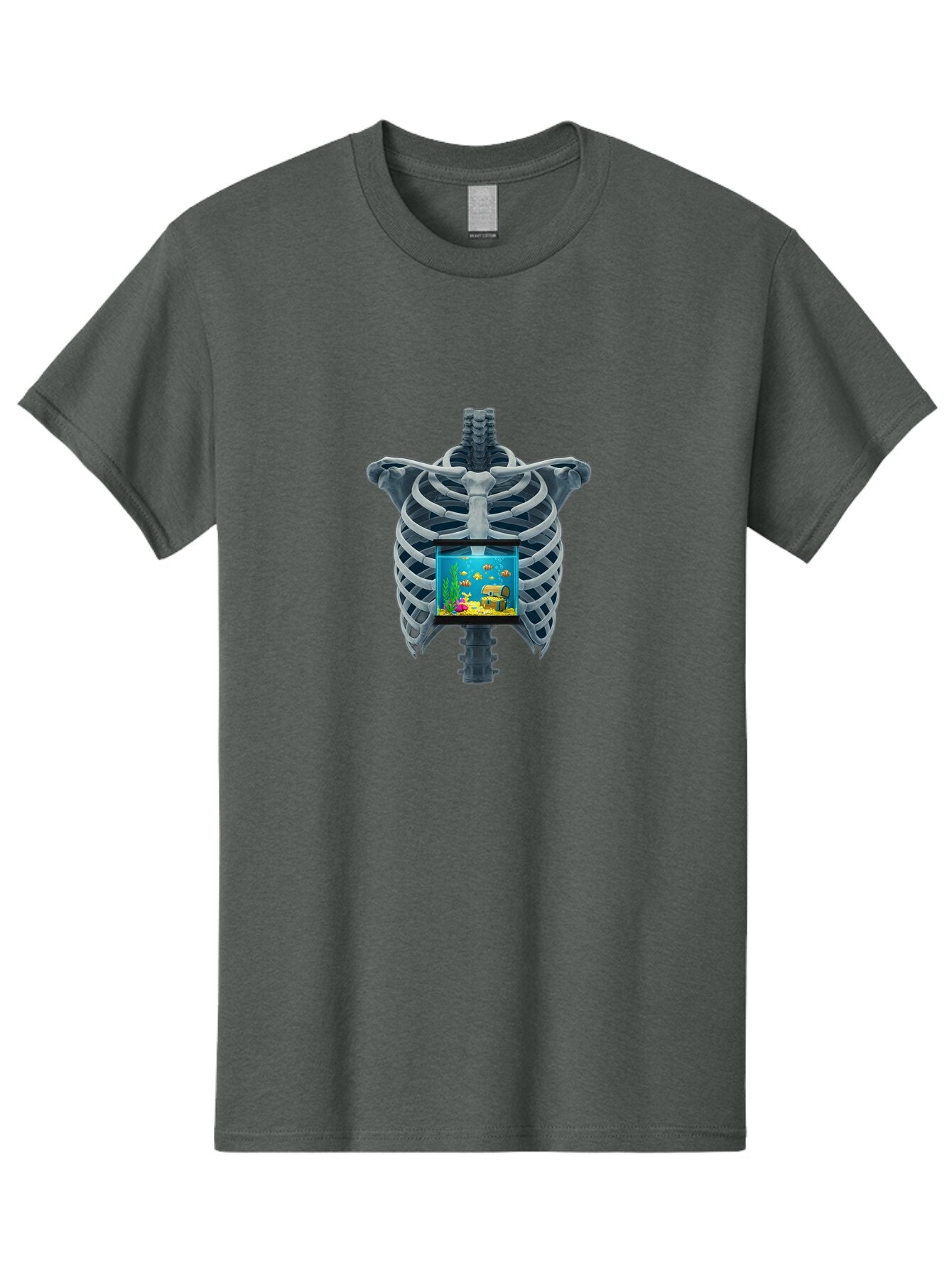 Ribcage-Aquarium-2 Men'S Graphic Tee, 100% Cotton, Comfortable Casual Summer Wear, Machine Washable, Vintage Camera, Old Camera, Antique Camera, Black Camera, Classic Photography, Photography Equipment, Nostalgic Device, Film Camera, Bap936 15
