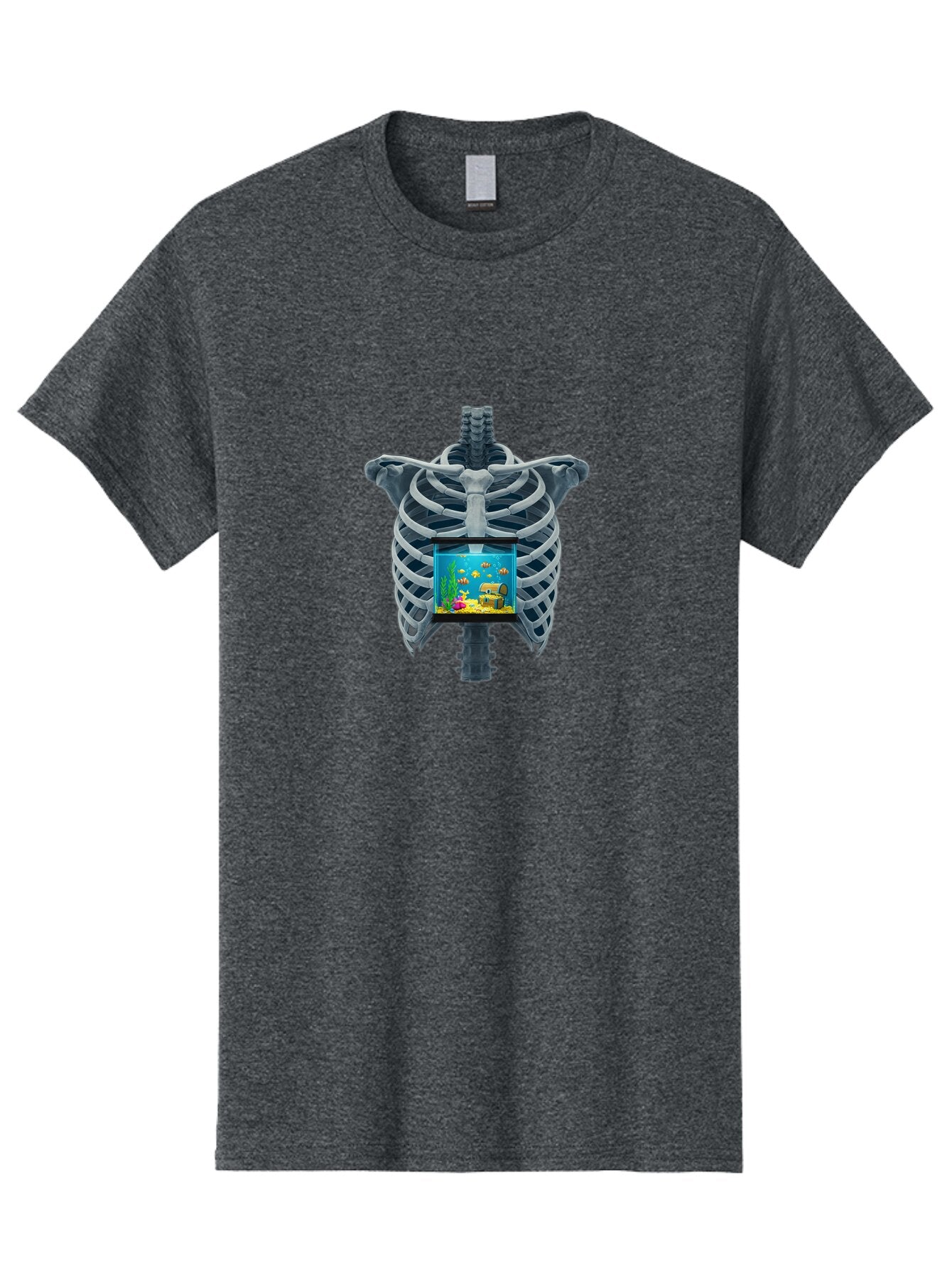 Ribcage-Aquarium-2 Men'S Graphic Tee, 100% Cotton, Comfortable Casual Summer Wear, Machine Washable, Vintage Camera, Old Camera, Antique Camera, Black Camera, Classic Photography, Photography Equipment, Nostalgic Device, Film Camera, Bap936 9