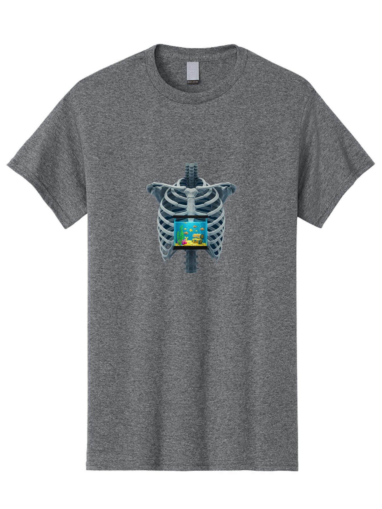 Ribcage-Aquarium-2 Men'S Graphic Tee, 100% Cotton, Comfortable Casual Summer Wear, Machine Washable, Vintage Camera, Old Camera, Antique Camera, Black Camera, Classic Photography, Photography Equipment, Nostalgic Device, Film Camera, Bap936 7