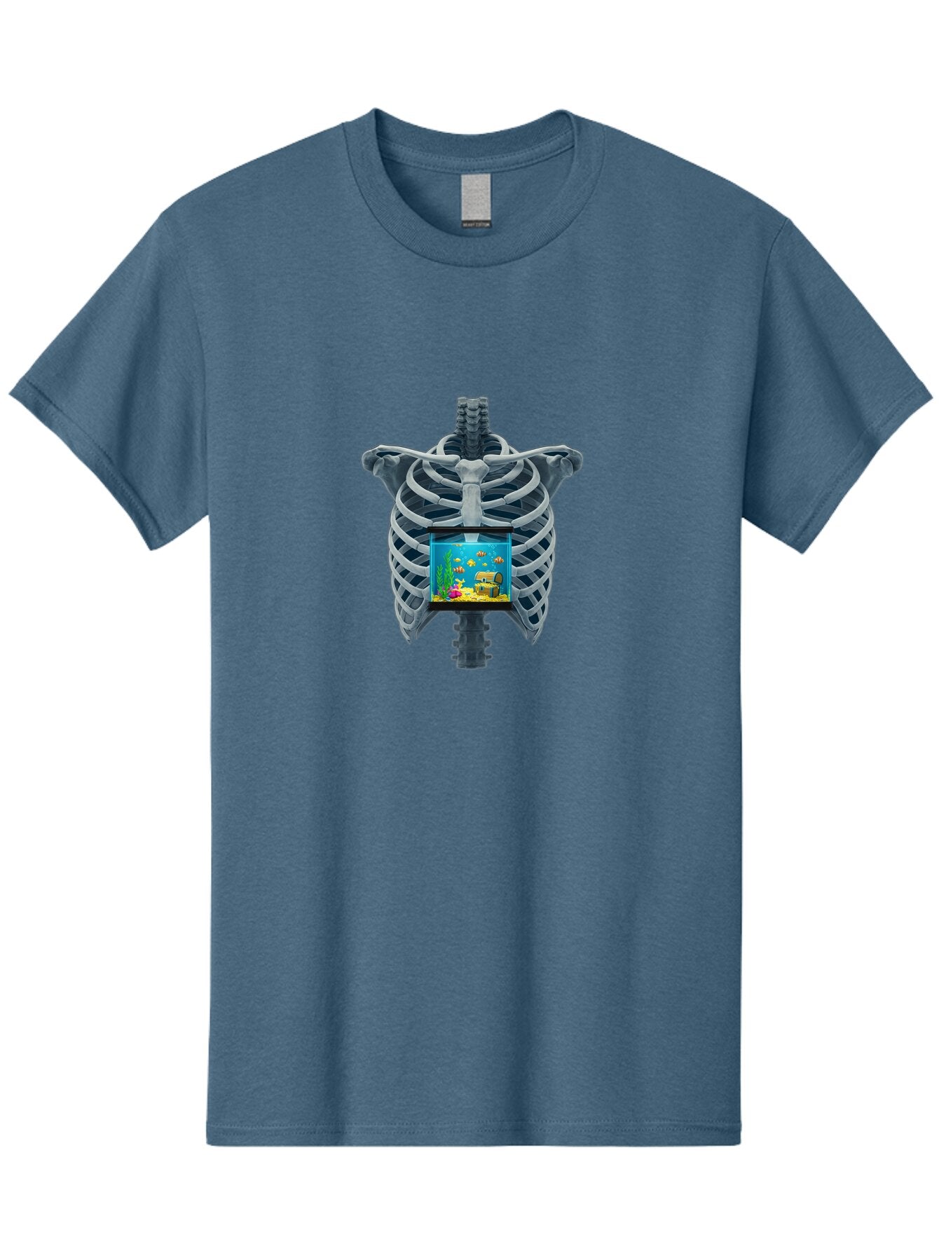 Ribcage-Aquarium-2 Men'S Graphic Tee, 100% Cotton, Comfortable Casual Summer Wear, Machine Washable, Vintage Camera, Old Camera, Antique Camera, Black Camera, Classic Photography, Photography Equipment, Nostalgic Device, Film Camera, Bap936 13