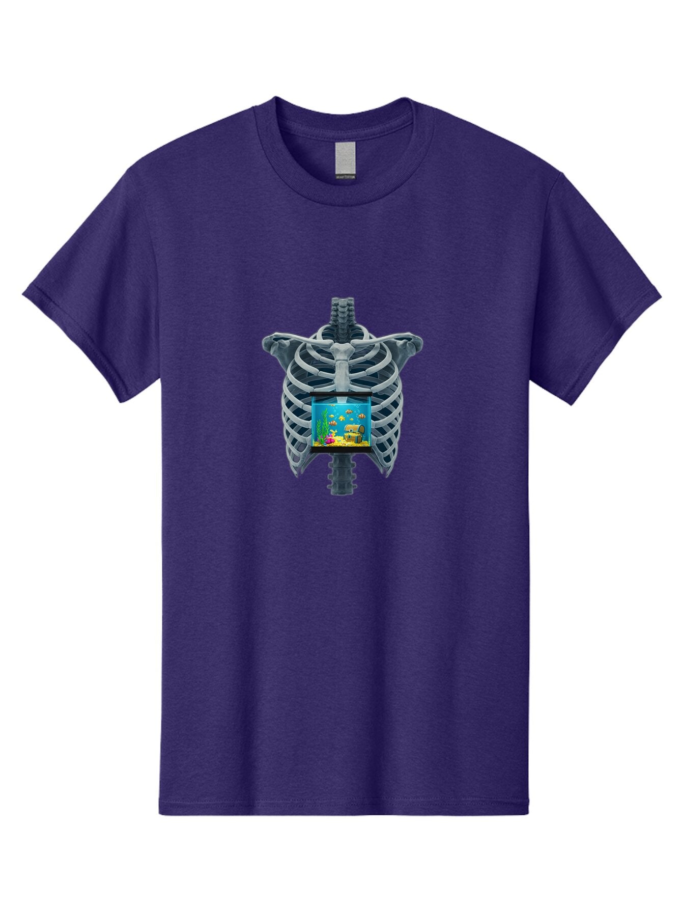Ribcage-Aquarium-2 Men'S Graphic Tee, 100% Cotton, Comfortable Casual Summer Wear, Machine Washable, Vintage Camera, Old Camera, Antique Camera, Black Camera, Classic Photography, Photography Equipment, Nostalgic Device, Film Camera, Bap936 6
