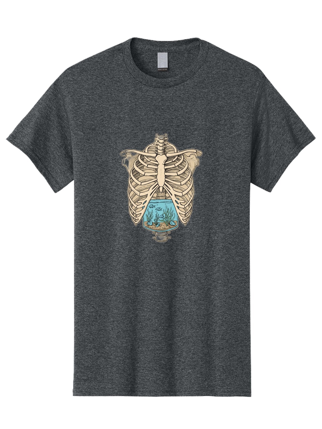 Ribcage-Aquarium-3 Men'S Graphic Tee, 100% Cotton, Comfortable Casual Summer Wear, Machine Washable, Vintage Camera, Old Camera, Antique Camera, Black Camera, Classic Photography, Photography Equipment, Nostalgic Device, Film Camera, Bap937 12