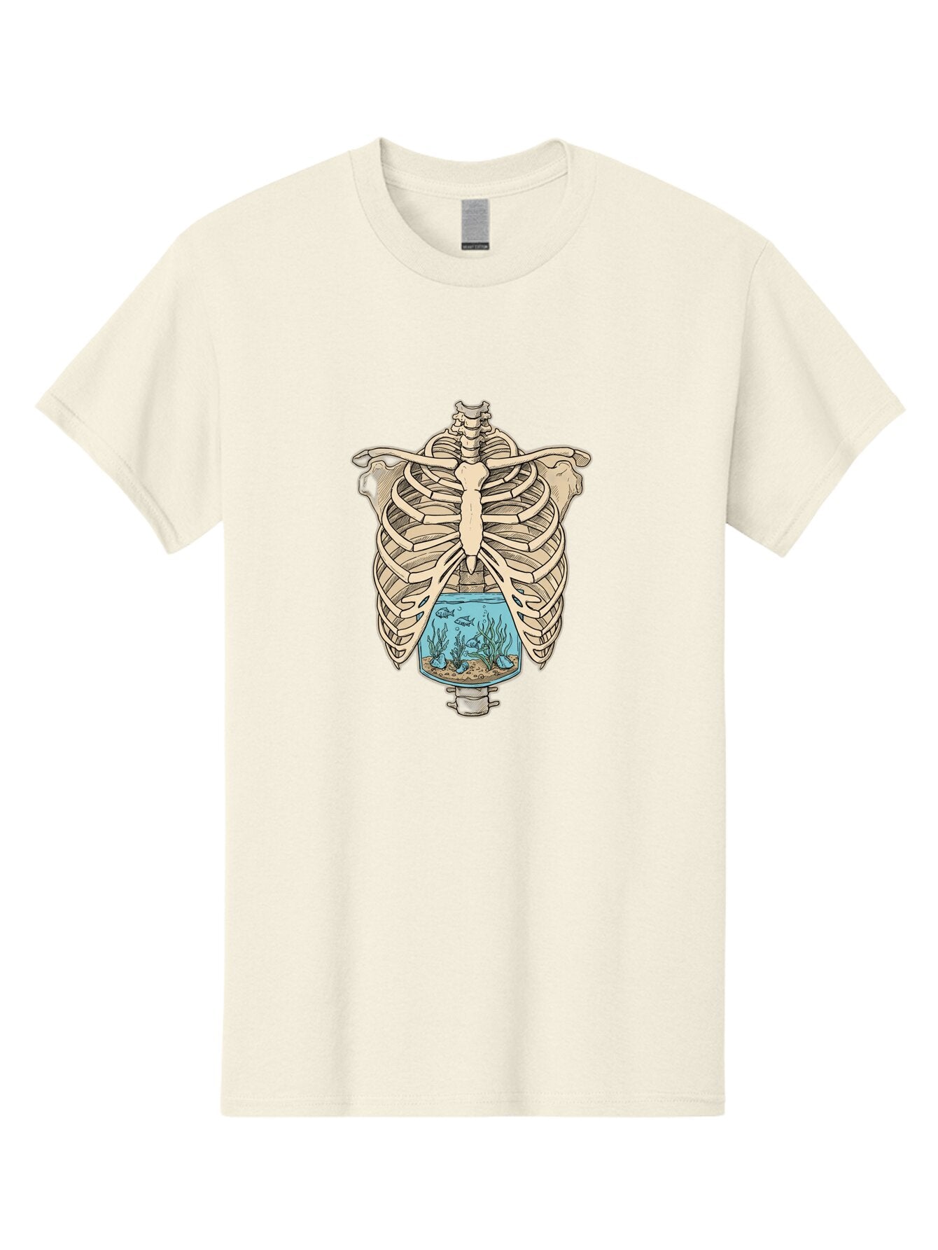 Ribcage-Aquarium-3 Men'S Graphic Tee, 100% Cotton, Comfortable Casual Summer Wear, Machine Washable, Vintage Camera, Old Camera, Antique Camera, Black Camera, Classic Photography, Photography Equipment, Nostalgic Device, Film Camera, Bap937 6
