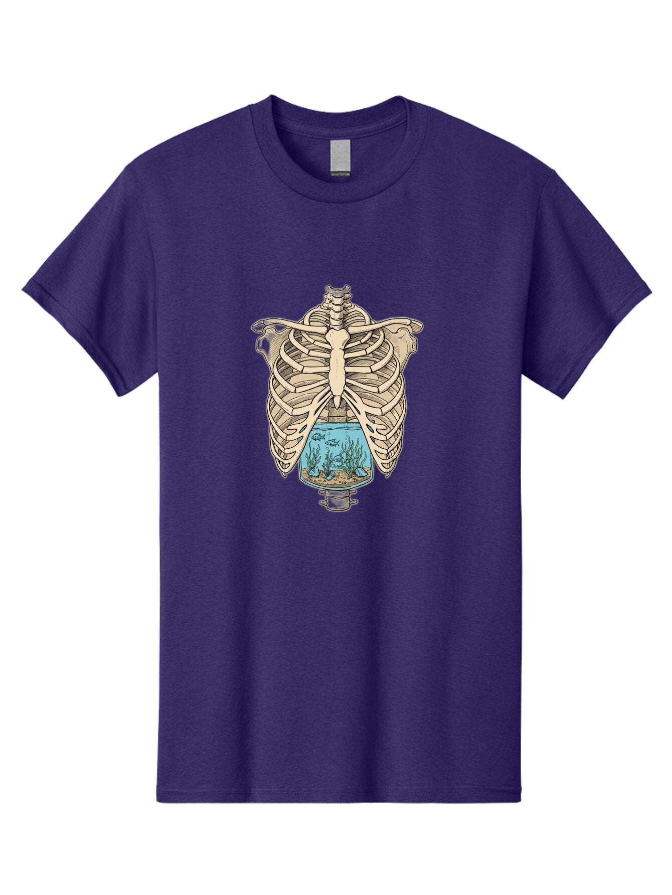 Ribcage-Aquarium-3 Men'S Graphic Tee, 100% Cotton, Comfortable Casual Summer Wear, Machine Washable, Vintage Camera, Old Camera, Antique Camera, Black Camera, Classic Photography, Photography Equipment, Nostalgic Device, Film Camera, Bap937 8