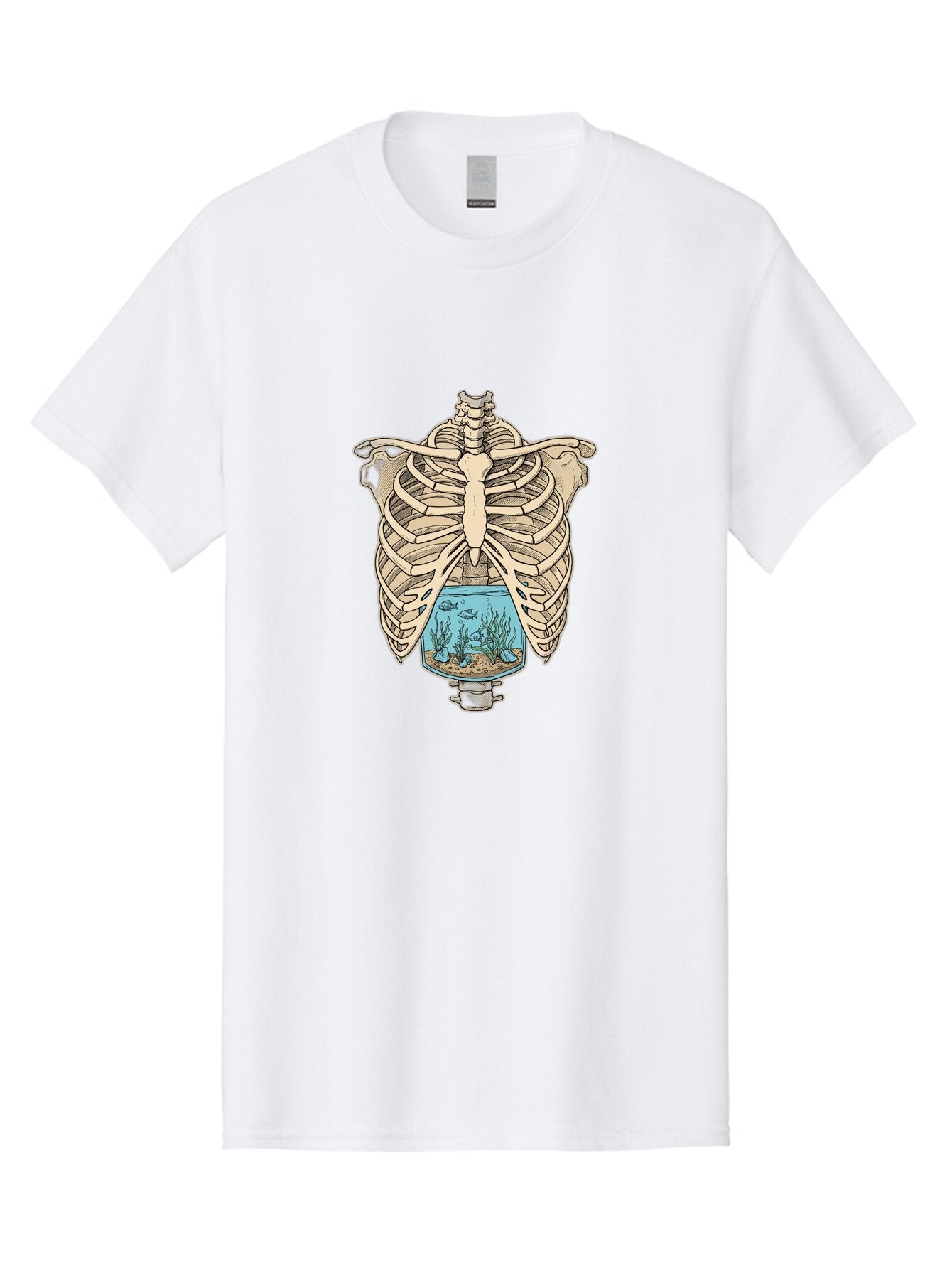 Ribcage-Aquarium-3 Men'S Graphic Tee, 100% Cotton, Comfortable Casual Summer Wear, Machine Washable, Vintage Camera, Old Camera, Antique Camera, Black Camera, Classic Photography, Photography Equipment, Nostalgic Device, Film Camera, Bap937 11