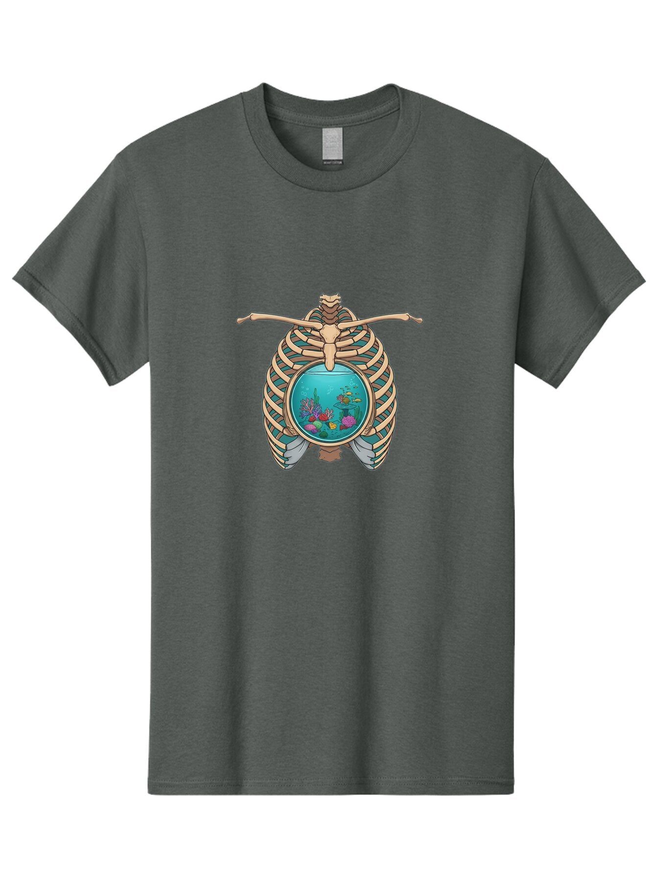 Ribcage-Aquarium Men'S Graphic Tee, 100% Cotton, Comfortable Casual Summer Wear, Machine Washable, Vintage Camera, Old Camera, Antique Camera, Black Camera, Classic Photography, Photography Equipment, Nostalgic Device, Film Camera, Camera Art Bap938 10