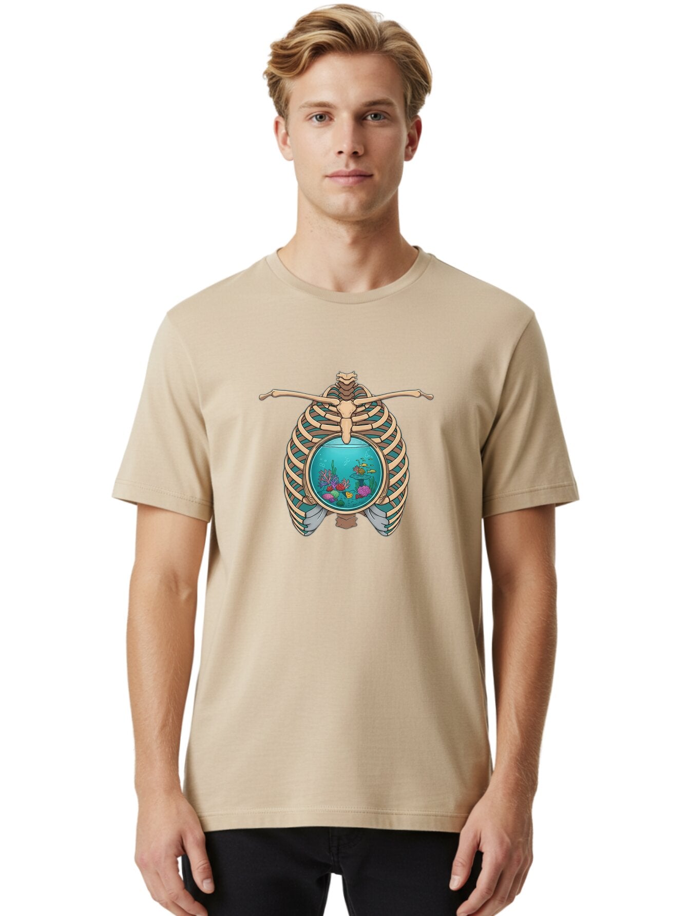 Ribcage-Aquarium Men'S Graphic Tee, 100% Cotton, Comfortable Casual Summer Wear, Machine Washable, Vintage Camera, Old Camera, Antique Camera, Black Camera, Classic Photography, Photography Equipment, Nostalgic Device, Film Camera, Camera Art Bap938 20