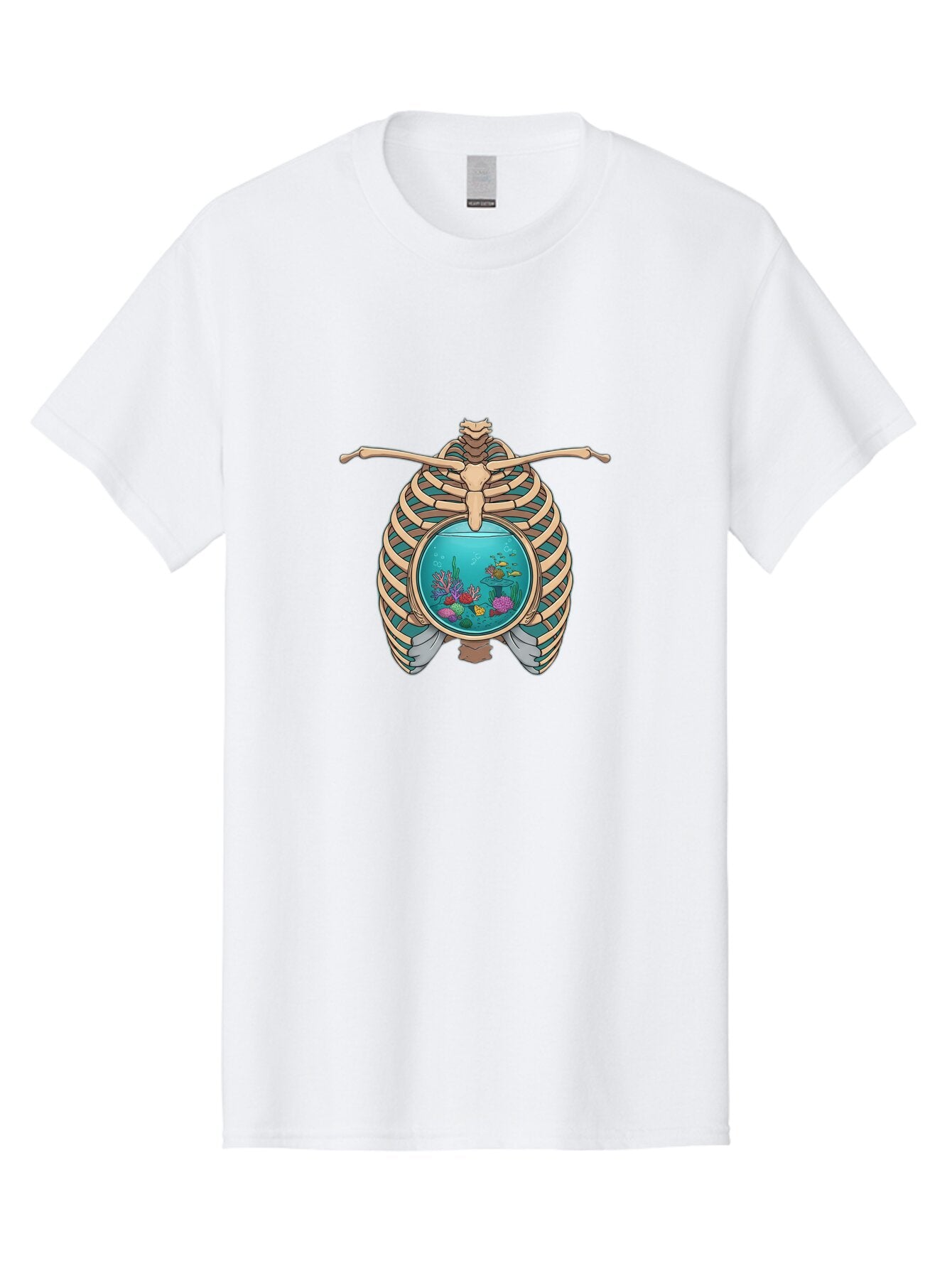 Ribcage-Aquarium Men'S Graphic Tee, 100% Cotton, Comfortable Casual Summer Wear, Machine Washable, Vintage Camera, Old Camera, Antique Camera, Black Camera, Classic Photography, Photography Equipment, Nostalgic Device, Film Camera, Camera Art Bap938 2