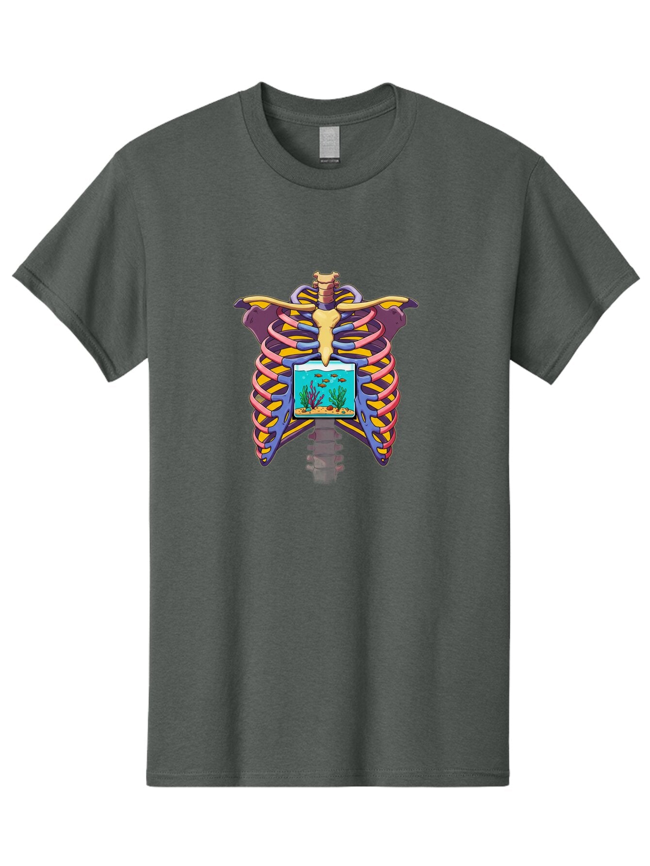 Ribcage-With-Aquarium Men'S Graphic Tee, 100% Cotton, Comfortable Casual Summer Wear, Machine Washable, Vintage Camera, Old Camera, Antique Camera, Black Camera, Classic Photography, Photography Equipment, Nostalgic Device, Film Camera, Bap939 10