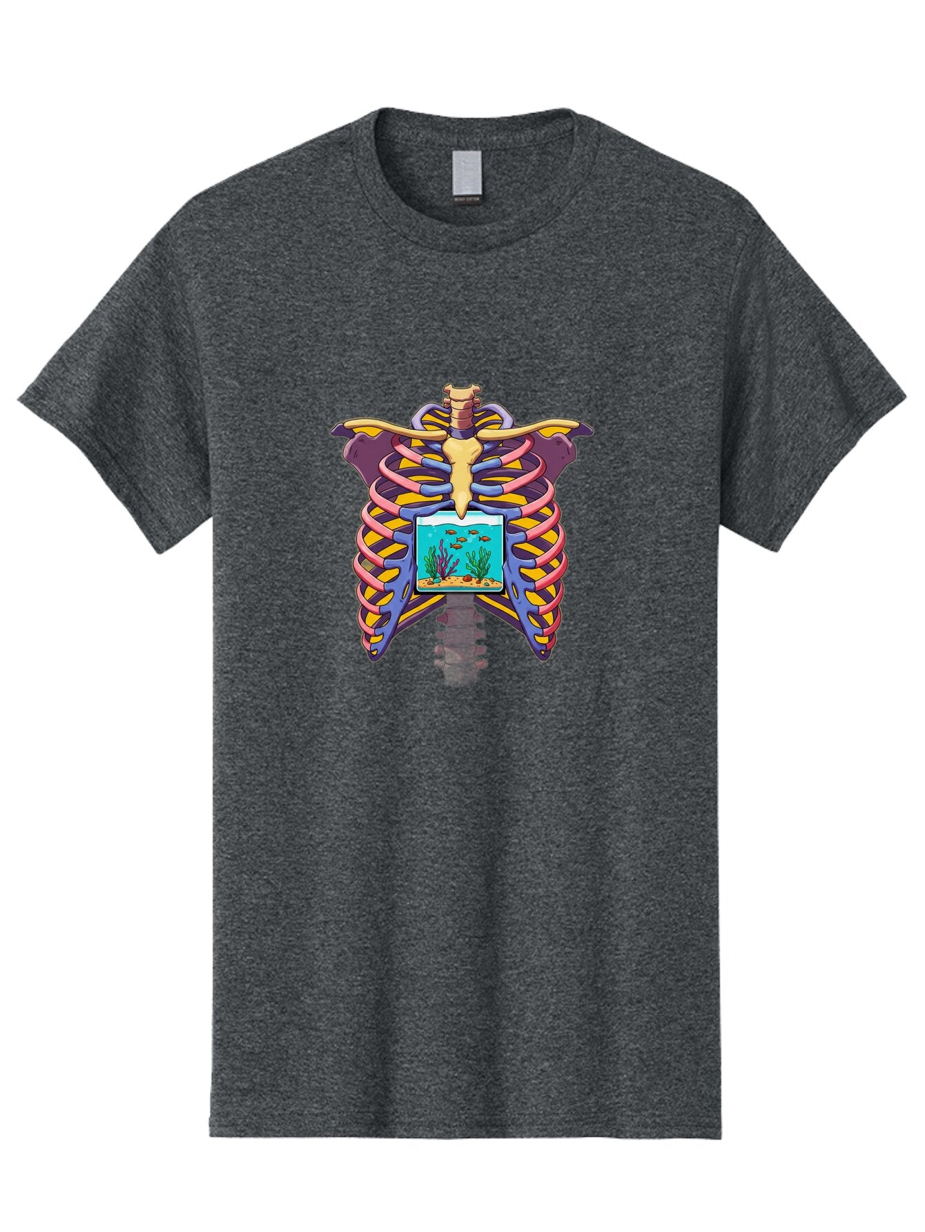 Ribcage-With-Aquarium Men'S Graphic Tee, 100% Cotton, Comfortable Casual Summer Wear, Machine Washable, Vintage Camera, Old Camera, Antique Camera, Black Camera, Classic Photography, Photography Equipment, Nostalgic Device, Film Camera, Bap939 13