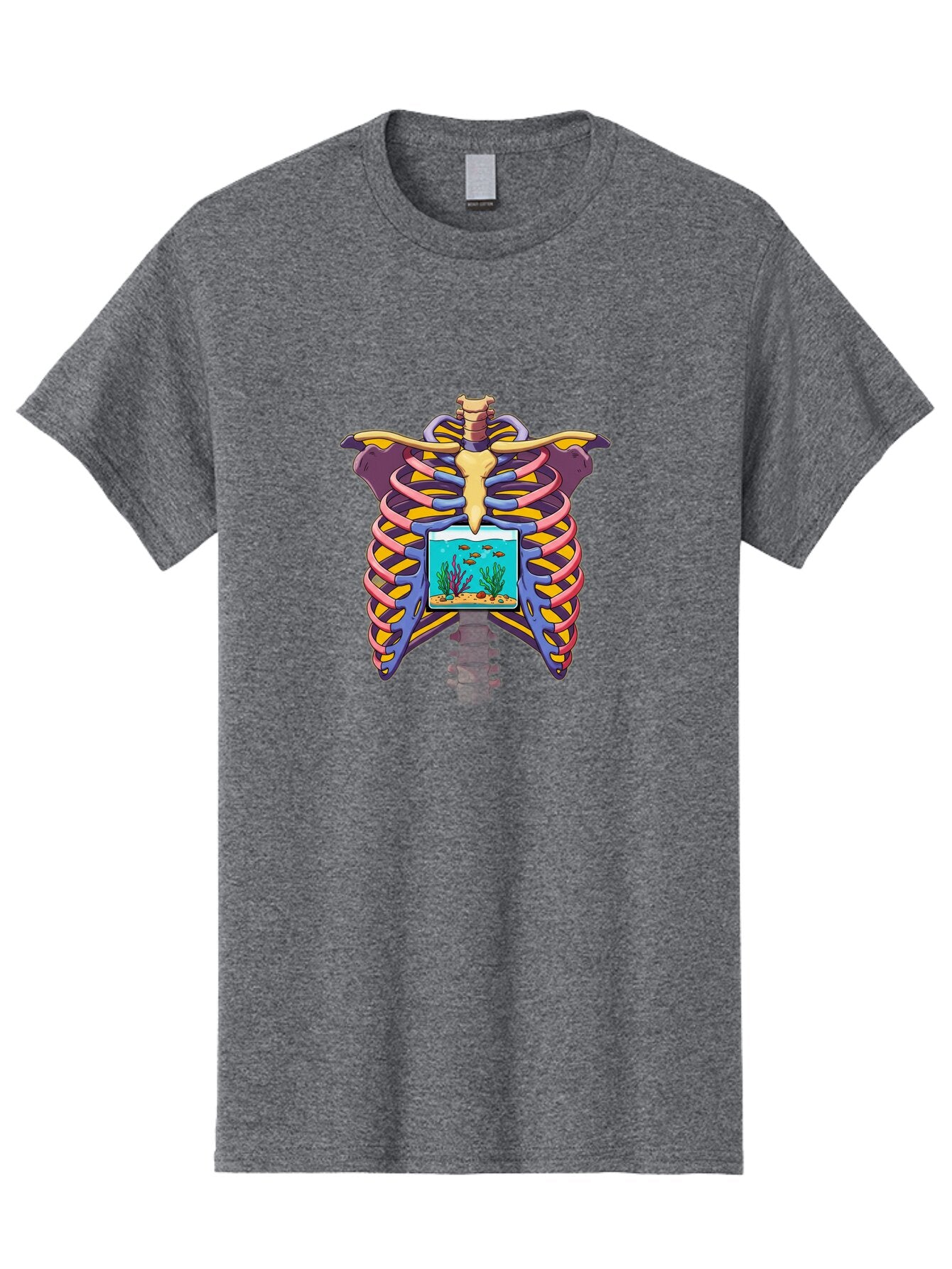 Ribcage-With-Aquarium Men'S Graphic Tee, 100% Cotton, Comfortable Casual Summer Wear, Machine Washable, Vintage Camera, Old Camera, Antique Camera, Black Camera, Classic Photography, Photography Equipment, Nostalgic Device, Film Camera, Bap939 7