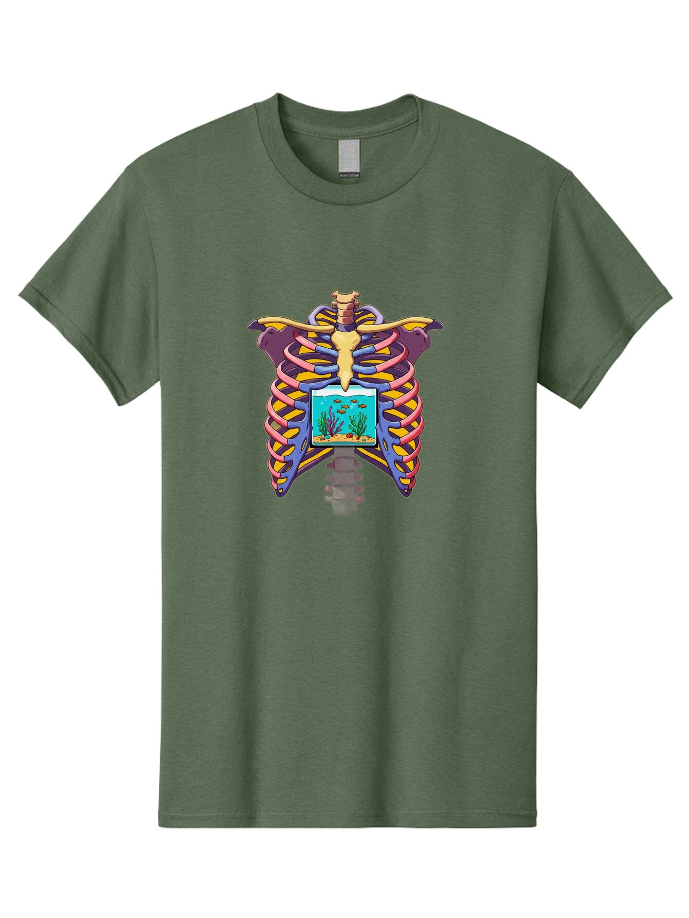 Ribcage-With-Aquarium Men'S Graphic Tee, 100% Cotton, Comfortable Casual Summer Wear, Machine Washable, Vintage Camera, Old Camera, Antique Camera, Black Camera, Classic Photography, Photography Equipment, Nostalgic Device, Film Camera, Bap939 3