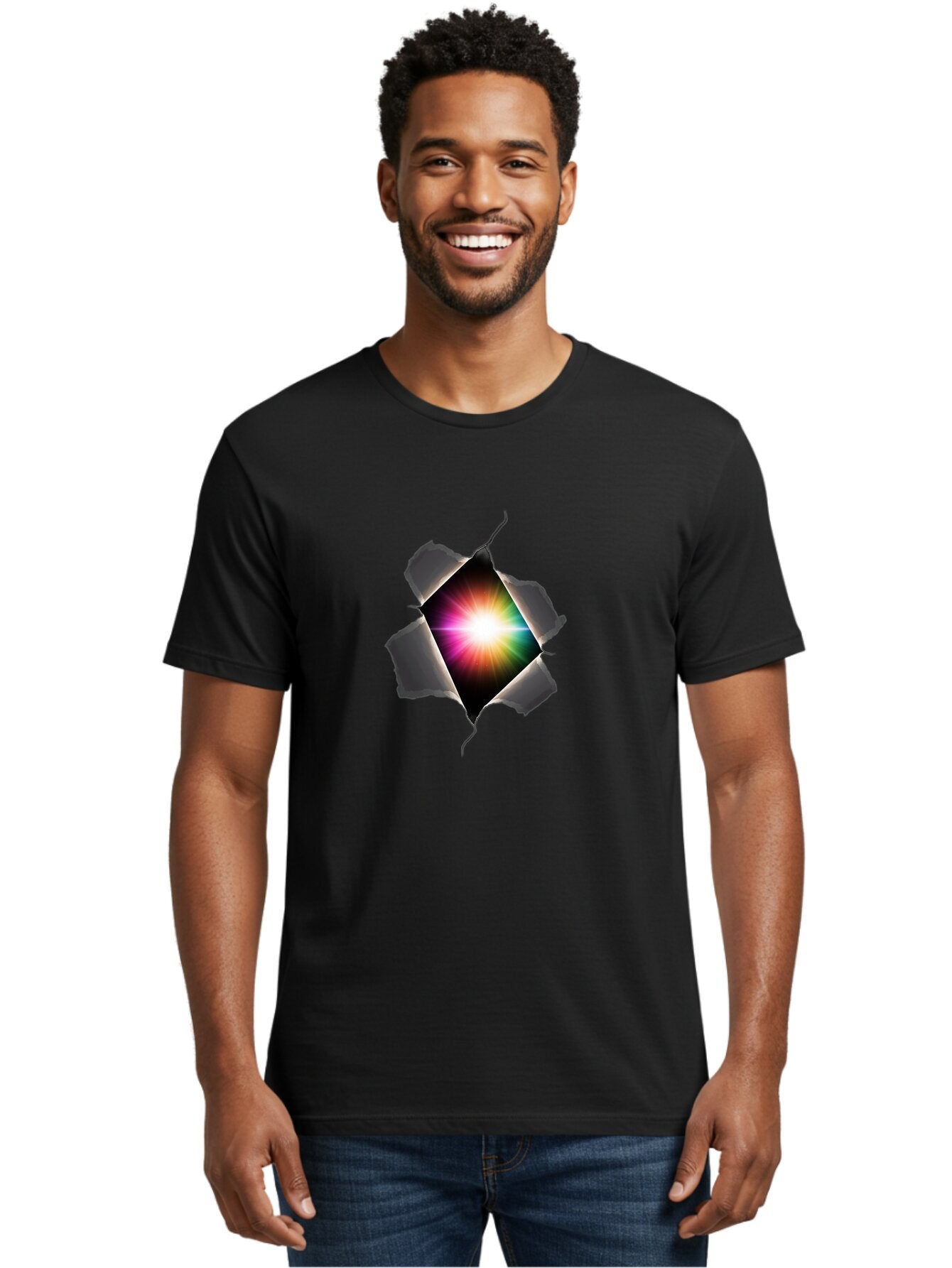 Ripped-Diamond-Shape Men'S Graphic Tee, 100% Cotton, Comfortable Casual Summer Wear, Machine Washable, Vintage Camera, Old Camera, Antique Camera, Black Camera, Classic Photography, Photography Equipment, Nostalgic Device, Film Camera, Bap940 28