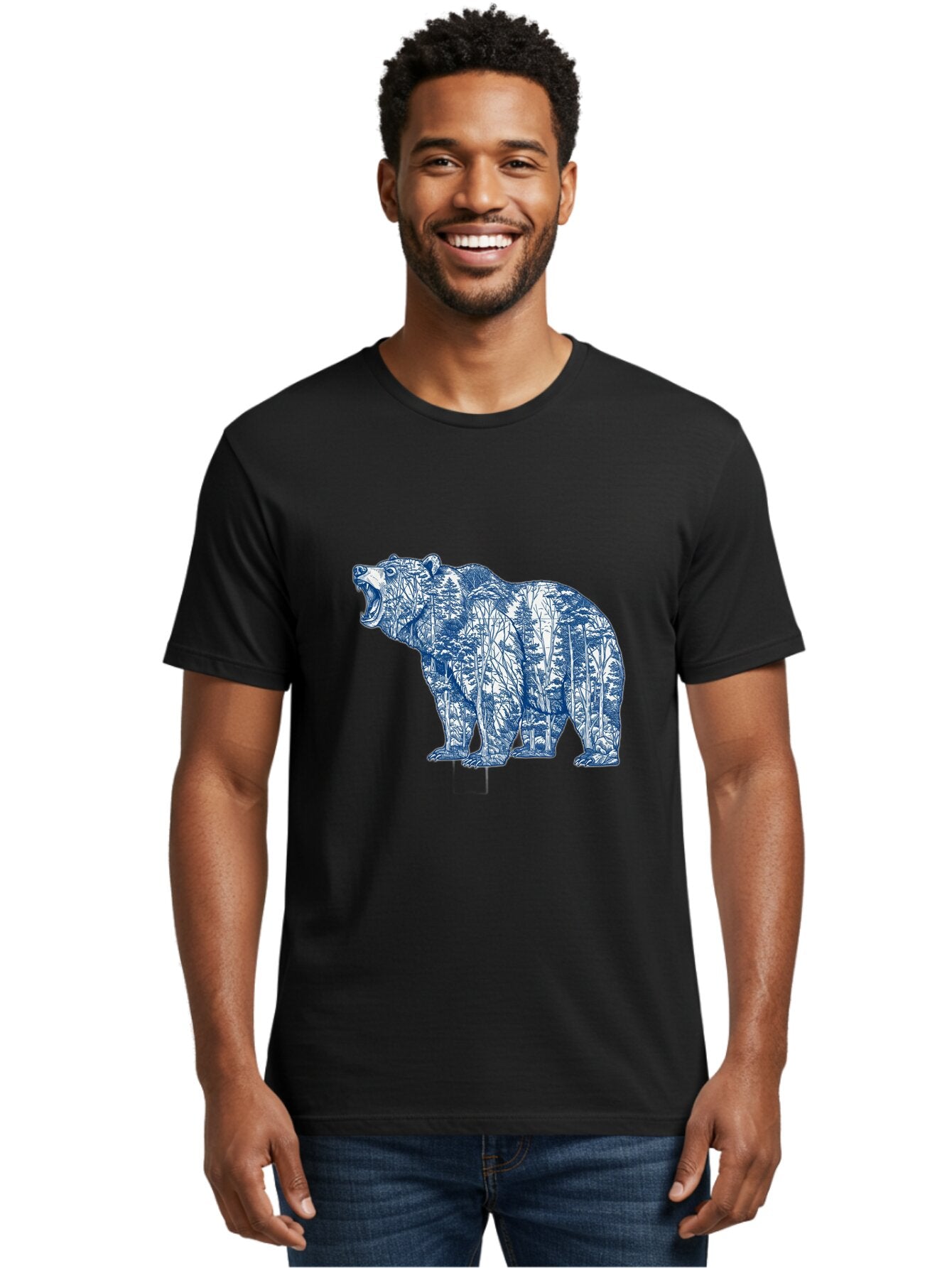 Roaring-Bear-1 Men'S Graphic Tee, 100% Cotton, Comfortable Casual Summer Wear, Machine Washable, Vintage Camera, Old Camera, Antique Camera, Black Camera, Classic Photography, Photography Equipment, Nostalgic Device, Film Camera, Camera Art Bap941 20