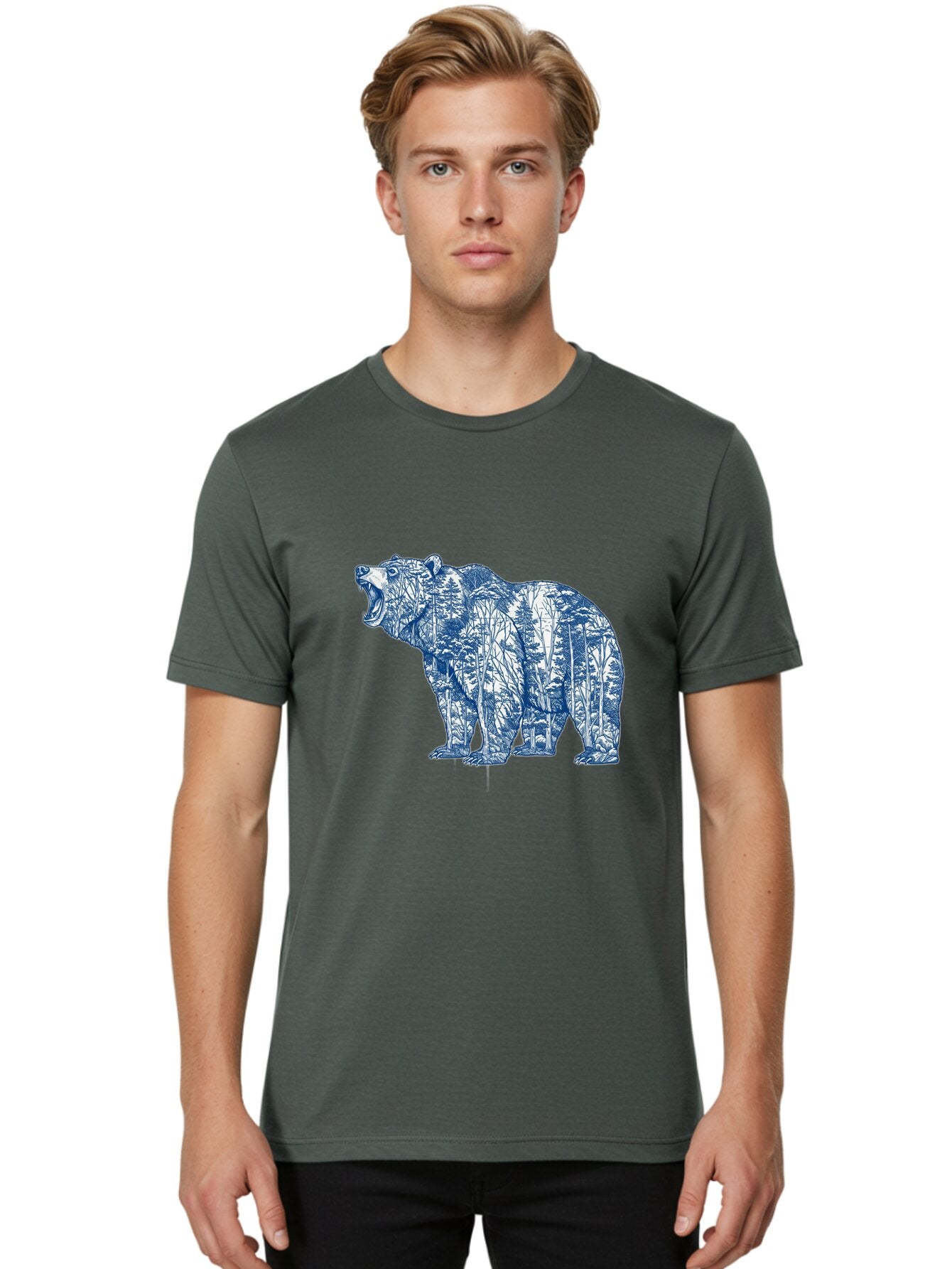 Roaring-Bear-1 Men'S Graphic Tee, 100% Cotton, Comfortable Casual Summer Wear, Machine Washable, Vintage Camera, Old Camera, Antique Camera, Black Camera, Classic Photography, Photography Equipment, Nostalgic Device, Film Camera, Camera Art Bap941 30