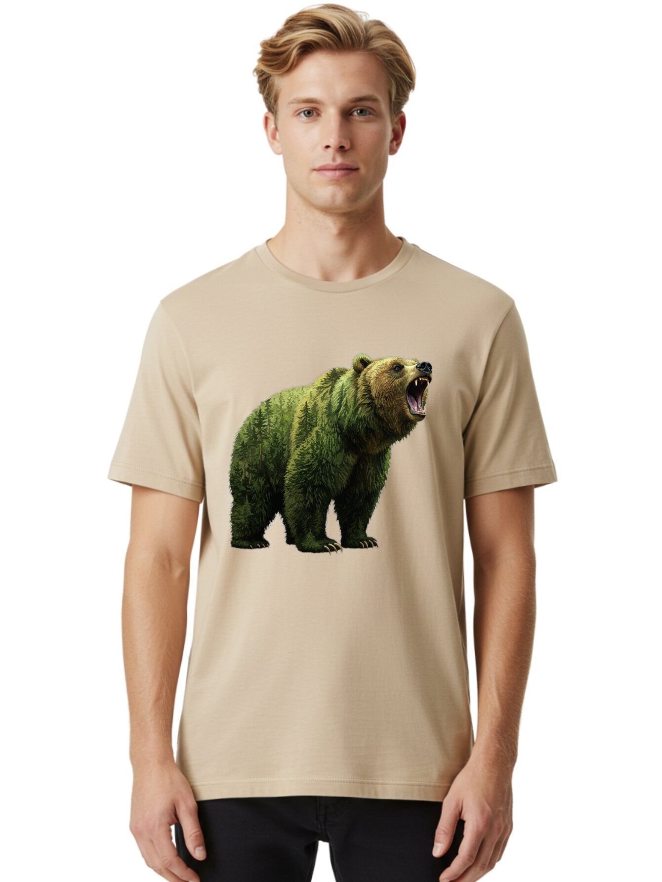Roaring-Bear-2 Men'S Graphic Tee, 100% Cotton, Comfortable Casual Summer Wear, Machine Washable, Vintage Camera, Old Camera, Antique Camera, Black Camera, Classic Photography, Photography Equipment, Nostalgic Device, Film Camera, Camera Art Bap942 29