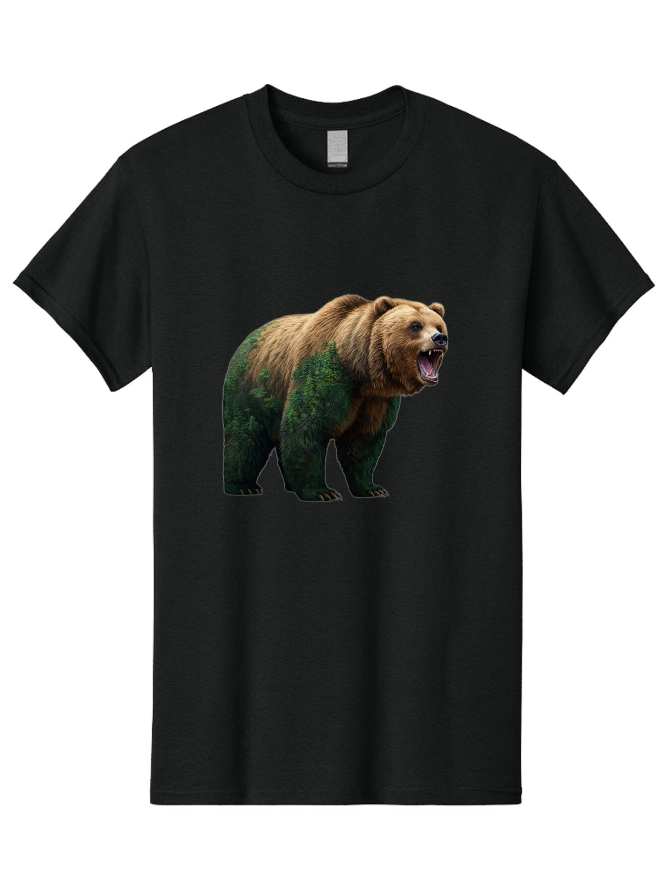 Roaring-Bear-3 Men'S Graphic Tee, 100% Cotton, Comfortable Casual Summer Wear, Machine Washable, Vintage Camera, Old Camera, Antique Camera, Black Camera, Classic Photography, Photography Equipment, Nostalgic Device, Film Camera, Camera Art Bap943 1